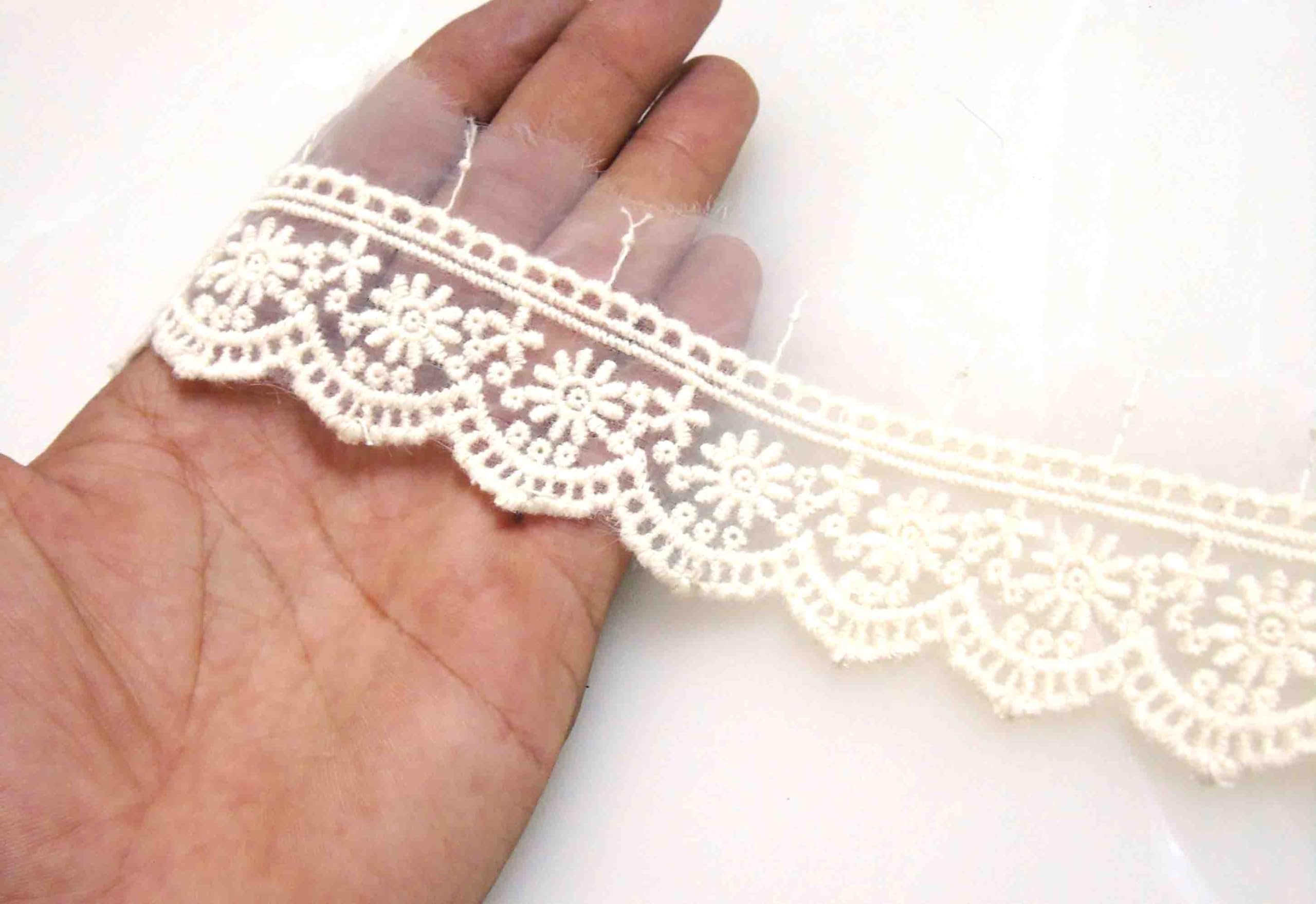 Strala Off- White Color Laces for Dresses, Sarees, Lehenga, Suits, Bags, Decorations, Borders, Crafts and Home Décor,Blouse (5 mtr) Design-595 (B0C7CRKBHD) Amazon Price History, Amazon Price Tracker