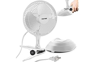 AEROPLUS Fan Clip Fan Quiet Desk Fan Small