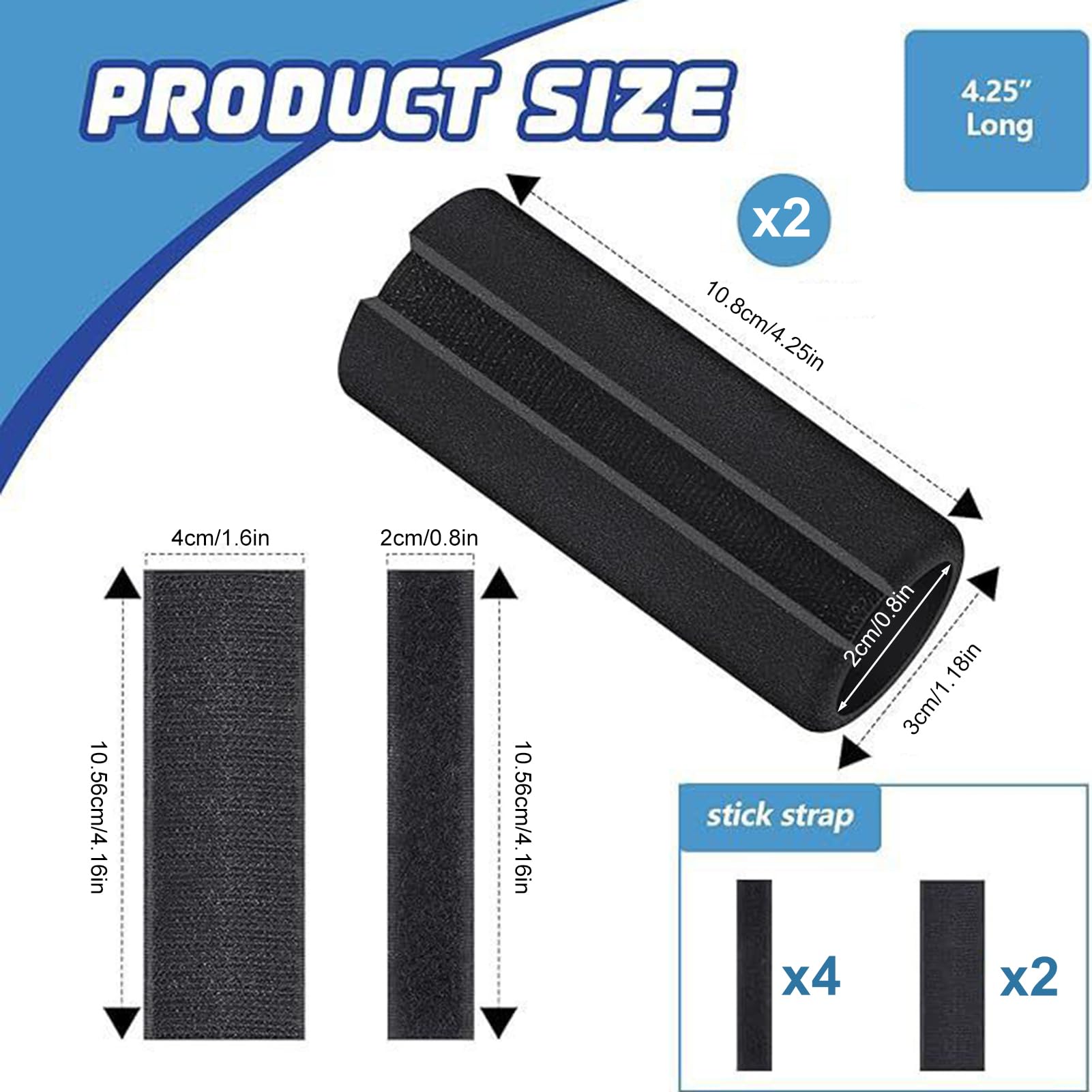 Scatola in schiuma per paramani Set da 2 impugnature ergonomiche per manubrio con imbottitura per moto fitness scooter