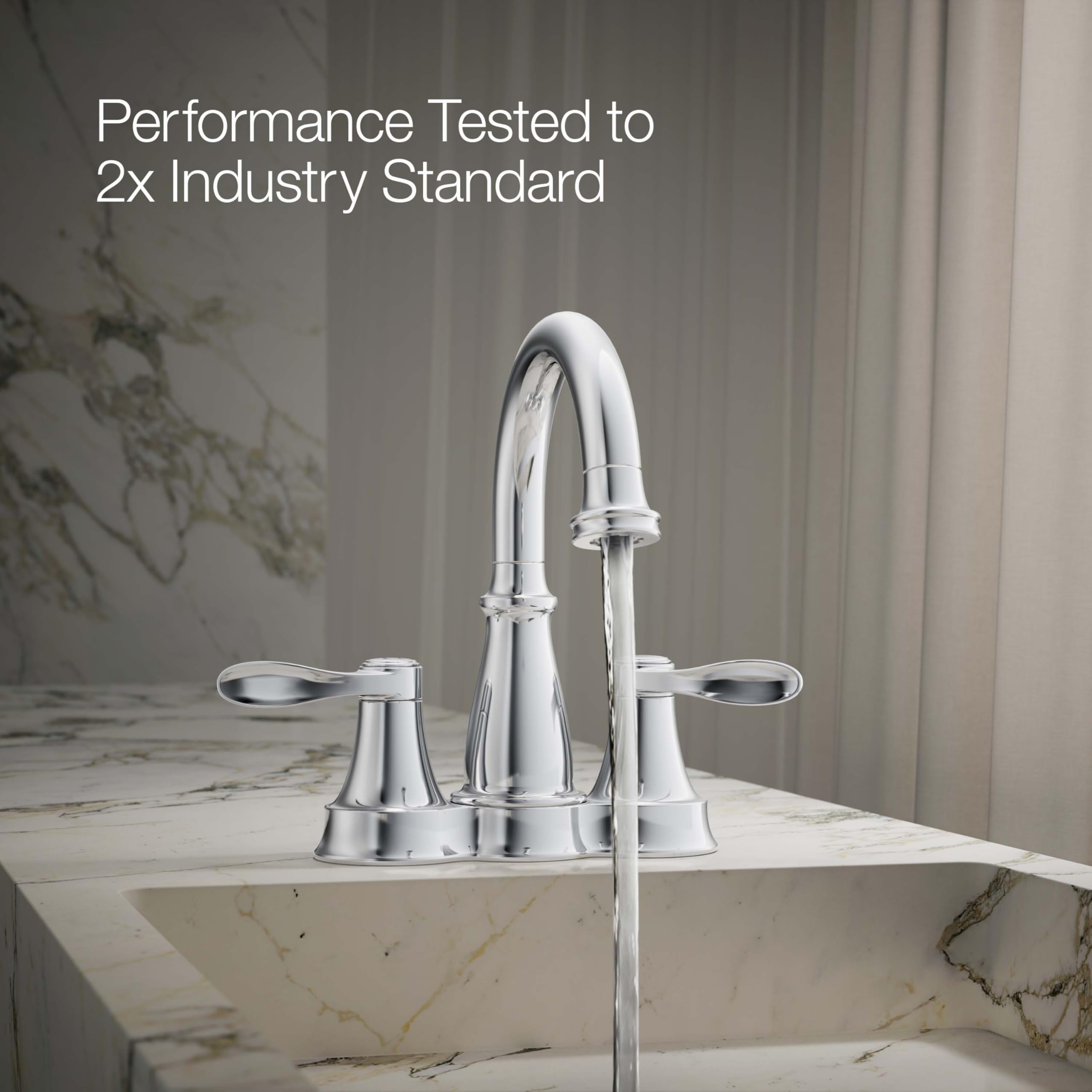 Kohler 27378-4N-CP BELLERA® Centerset Bathroom Sink Faucet