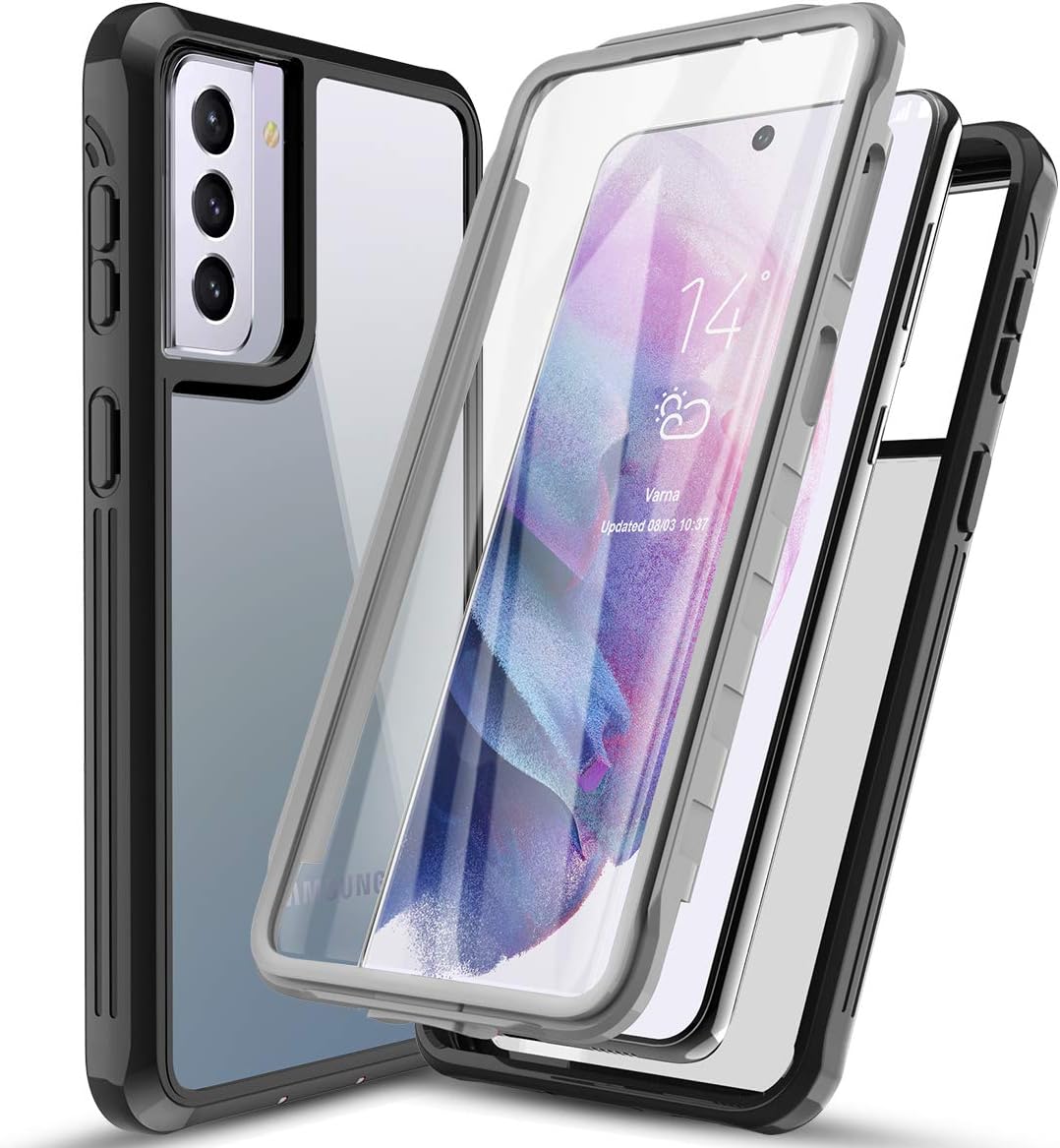 AICase Funda para Samsung Galaxy S21 Plus con Protector de Pantalla Incorporado,Ultrafina Transparente Case Antigolpes Carcasa para Samsung Galaxy S21 Plus 5G (6.7 Pulgadas) (2021)
