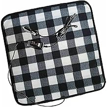ZONETECH Black and WhitePlaid Warming Pad Cozy Warmth in Cold Weather Perfectly Sized for Comfort and Portability for Pets