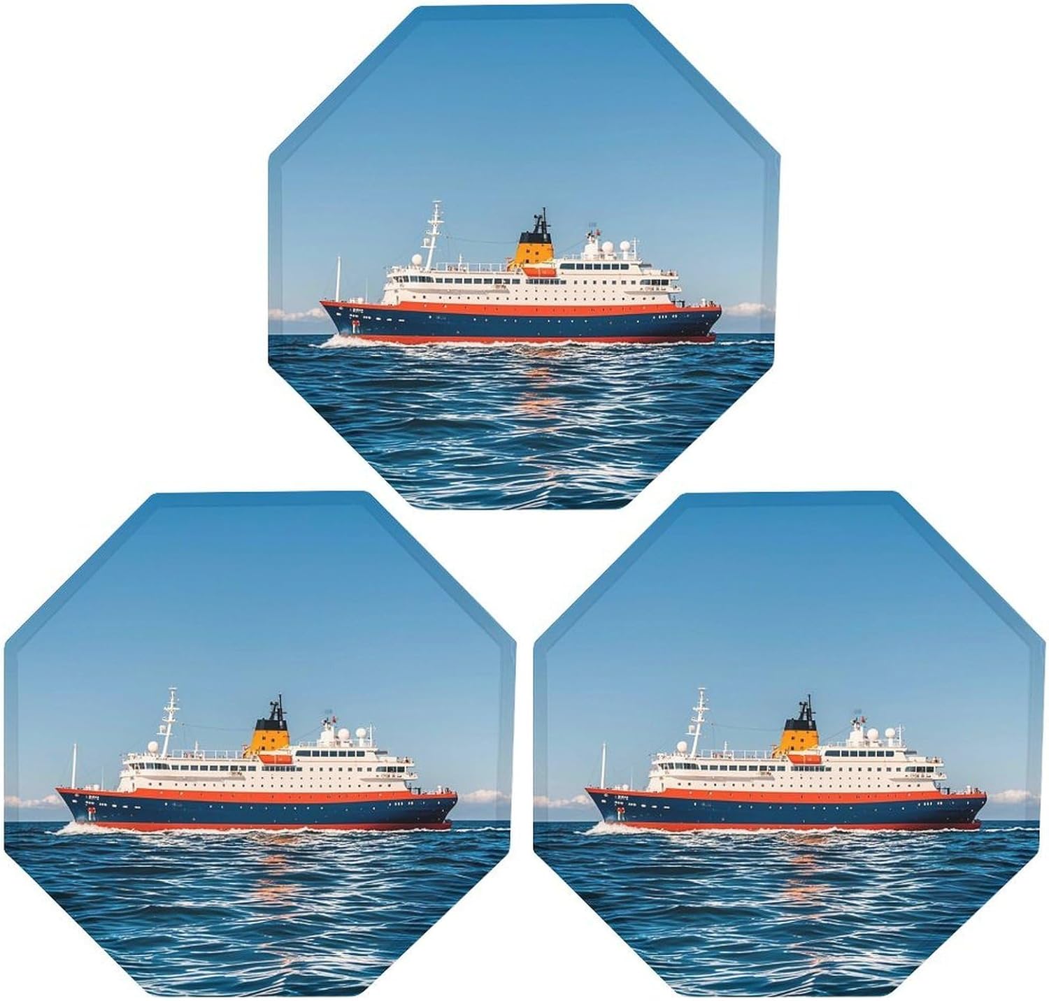 Ctagon Metal Sign for Home, Modern Display Plate for Kitchen, Ocean Ship Plates Accent Hanging Wall Decorations 3PCS for Living Room, Bedroom, Hallway, Hotel