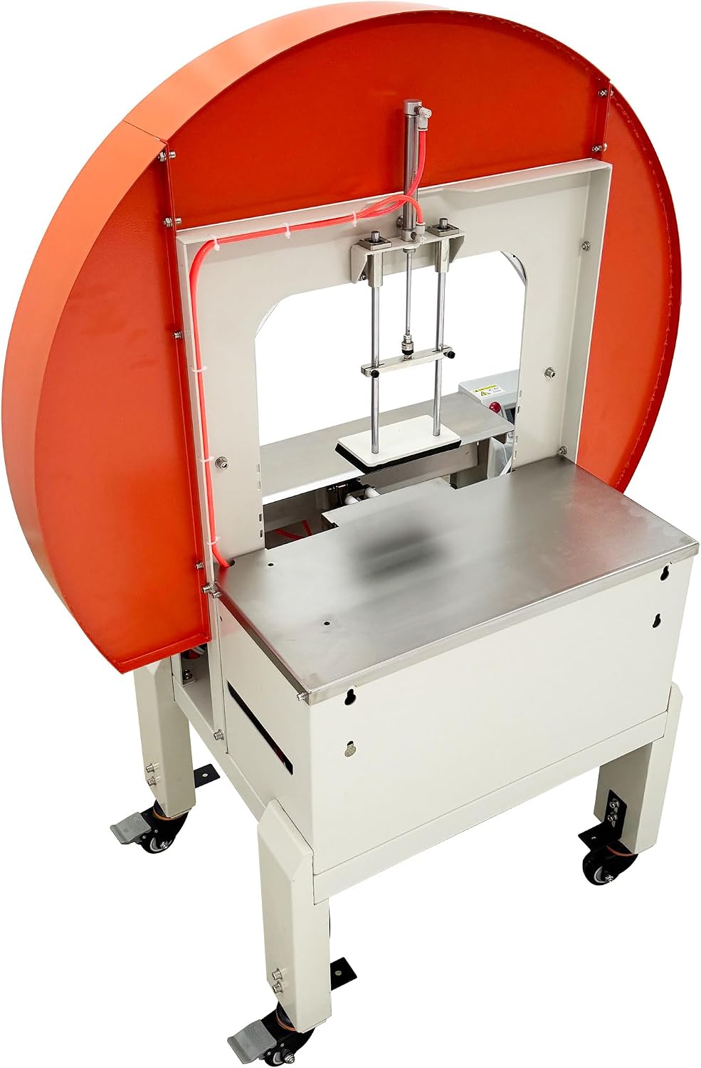 INTSUPERMAI Commercial Semi-Auto Cross I-Type Tape Sealer Machine Carton Case Sealer for E-Commerce Logistics - PLC-Controlled Adjustable Industrial Packaging Machine with Pneumatic Precision 110V