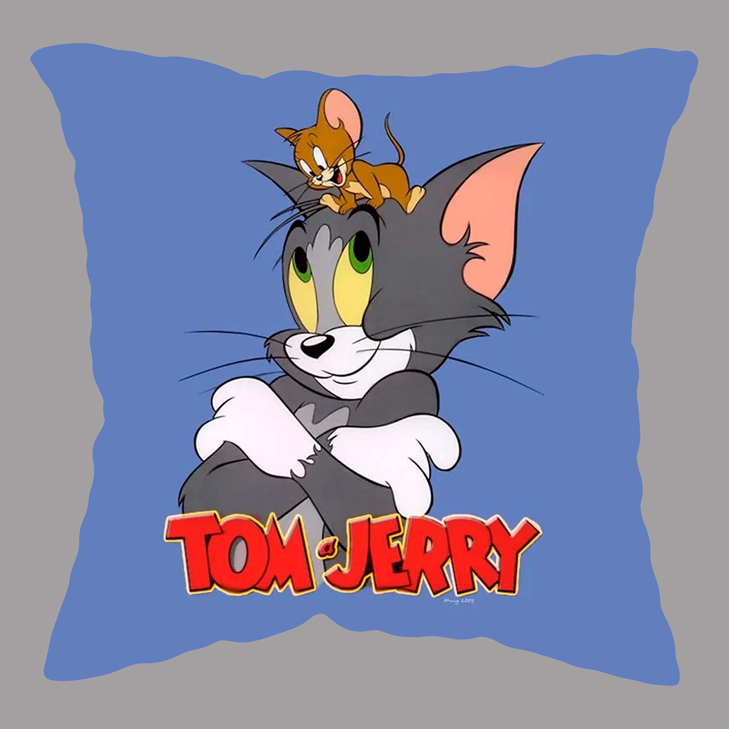 GiftoKing Tom & Jerry Cusions Gift for Kids Multicolour (Packof 1) 12X12inch GKTJC91