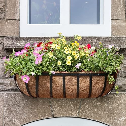 Miniatura 2 de 2 revestimientos de coco natural para macetas, revestimientos de cesta colgante de 24303648 pulgadas, forro de repuesto de fibra de coco,