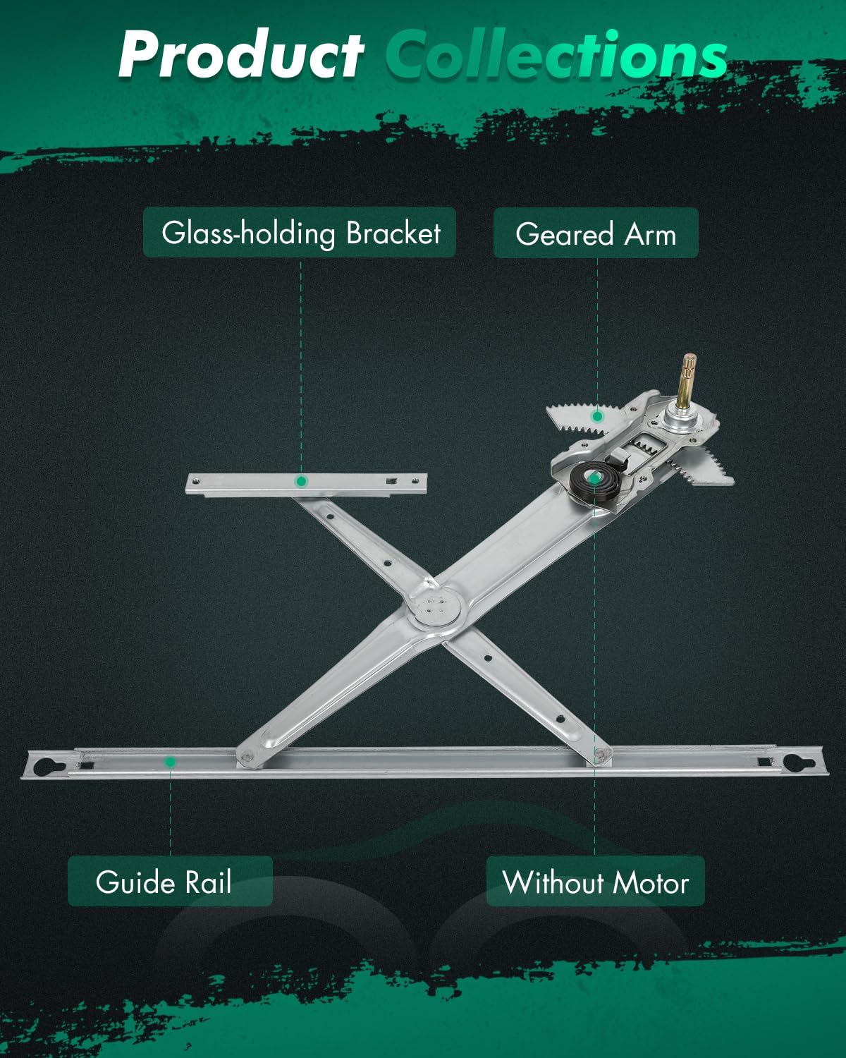 SCITOO Power Window Regulator with and o Motor fit for 1992 1993 1994 1995 for Honda Civic Front Left Side 740-448