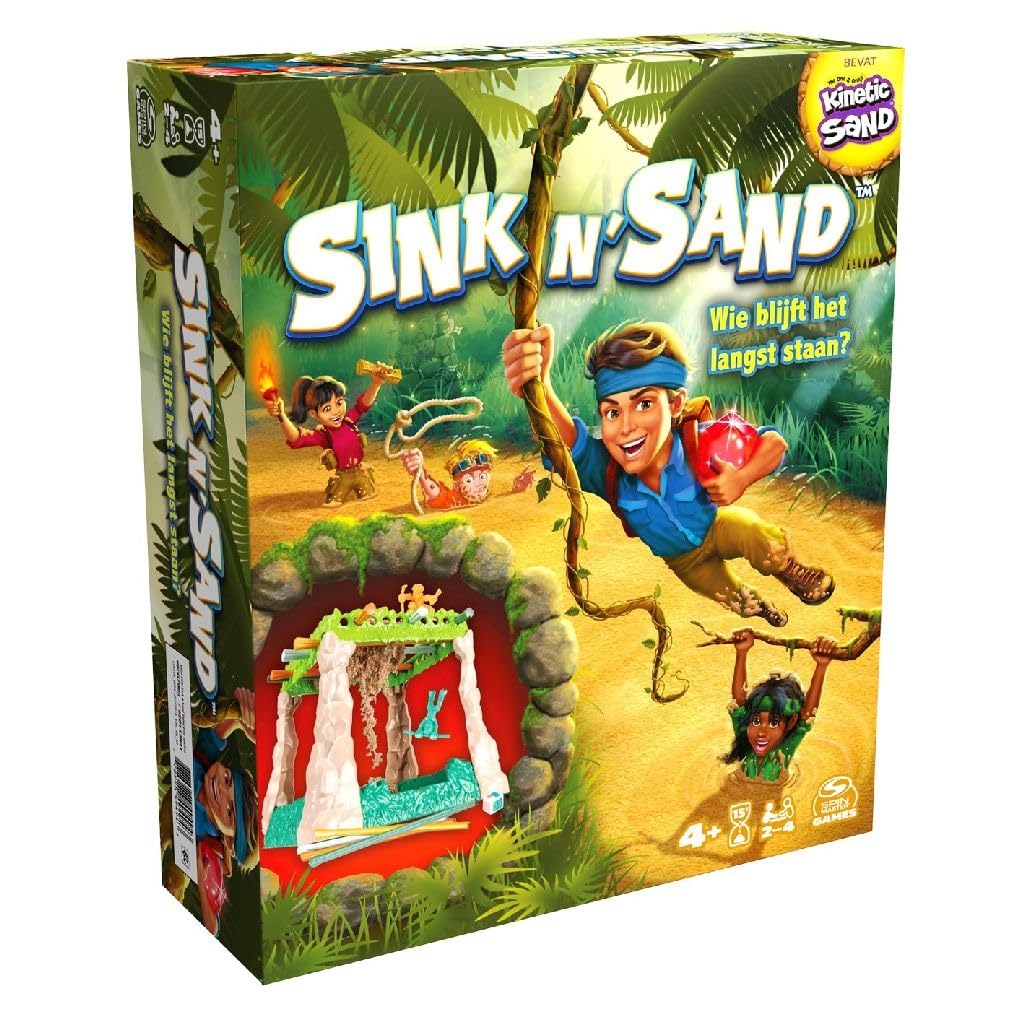 Rodzinna gra planszowa Sink N' Sand z piaskiem kinetycznym - wersja holenderska