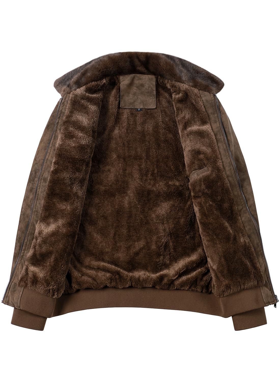 HOOD CREW Bomber da uomo in pelliccia sintetica, vintage, invernali, foderati in pile, giacche in pelle