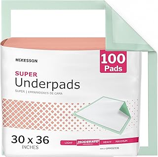 Super Underpads, Incontinence Bed Pads 30" x 36" [100 Count], Moderate Absorbency, Disposable Chux Pads for Adults, Elderly, and Baby, Pee Pads