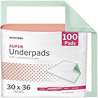 Vista 11 de McKesson Super Underpads, Incontinence Bed Pads 30" x 36" [50 Count], Moderate Absorbency, Disposable Chux for Adults, Elderly, and Baby, Pee Pads