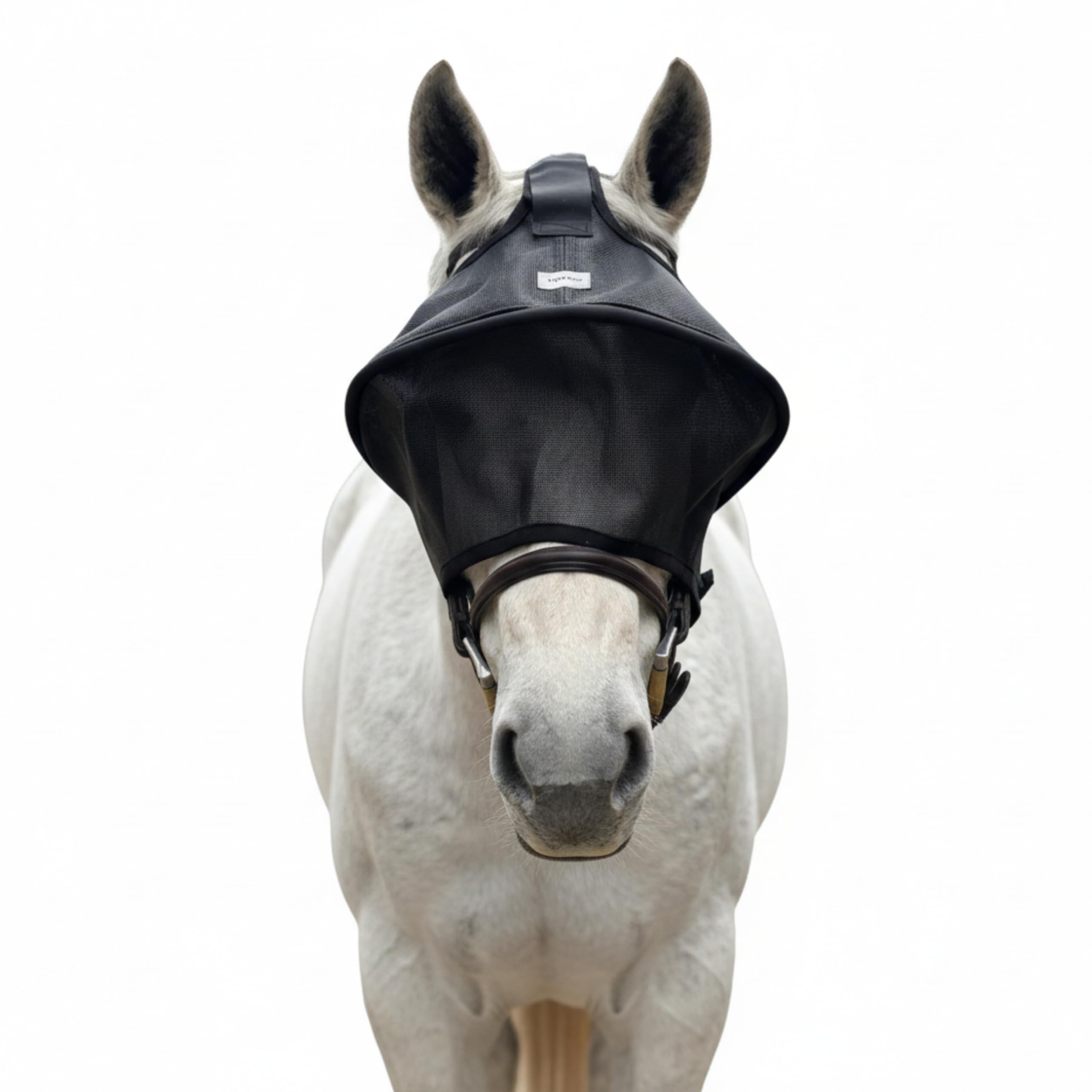 Visera de equitación y recuperación: ajuste ajustable, visera UV integrada reforzada, 100% protección UV para los ojos, transpirable, correas para cabestro o brida
