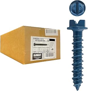 DeWALT Engineered by Powers ULTRACON+ 1/4" x 1-1/4" Hex Washer Head, DFM12720 Blue Tapcon, Box of 500