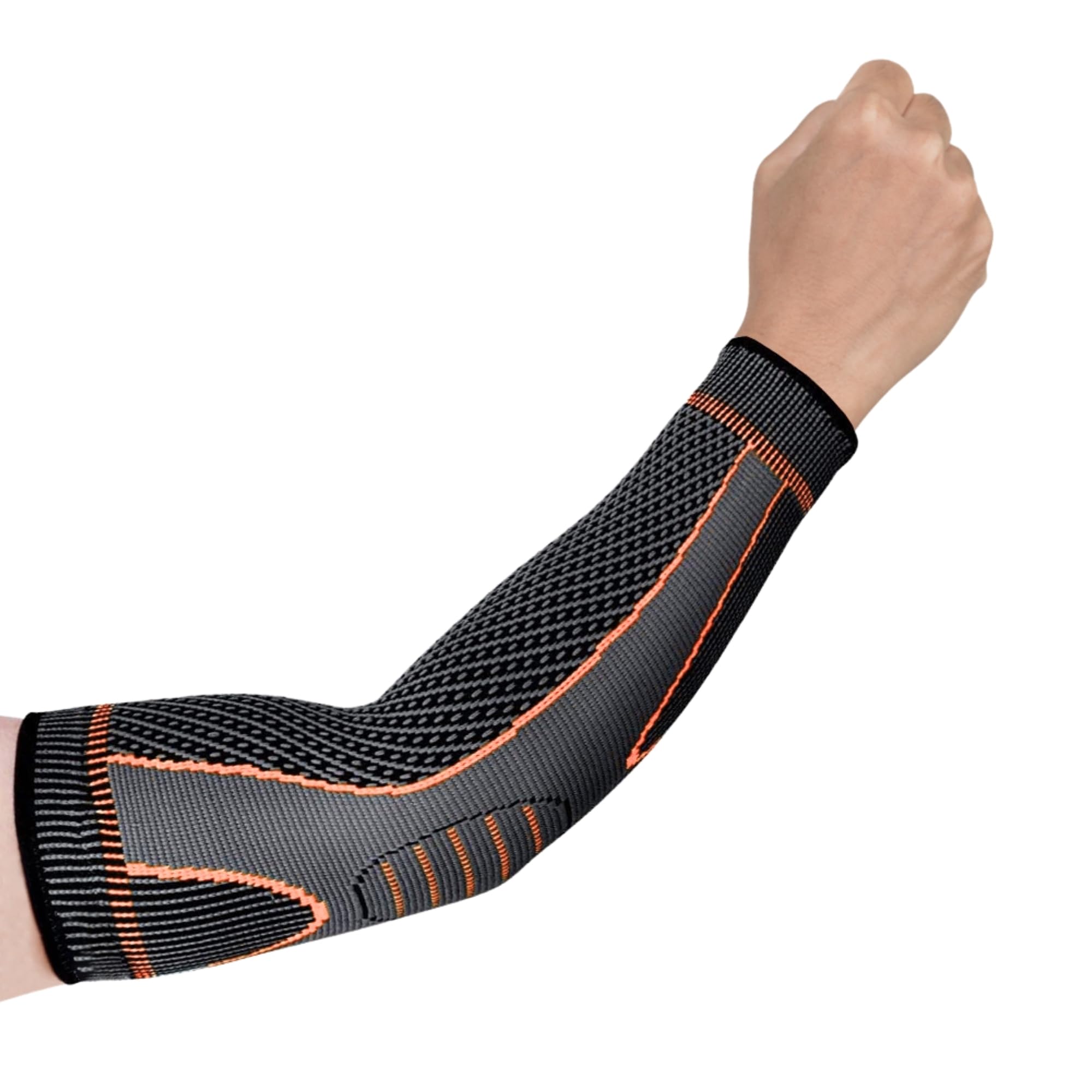 Prokick FlexiFit Elbow Support|Elbow Support for Gym|Elbow Brace for Men Women Workout|Elbow Compression Sleeves for Tendonitis Pain Relief, Tennis, Volleyball, Cricket|1 Pair|Grey/Orange - Large (B0D261MF2T) Amazon Price History, Amazon Price Tracker