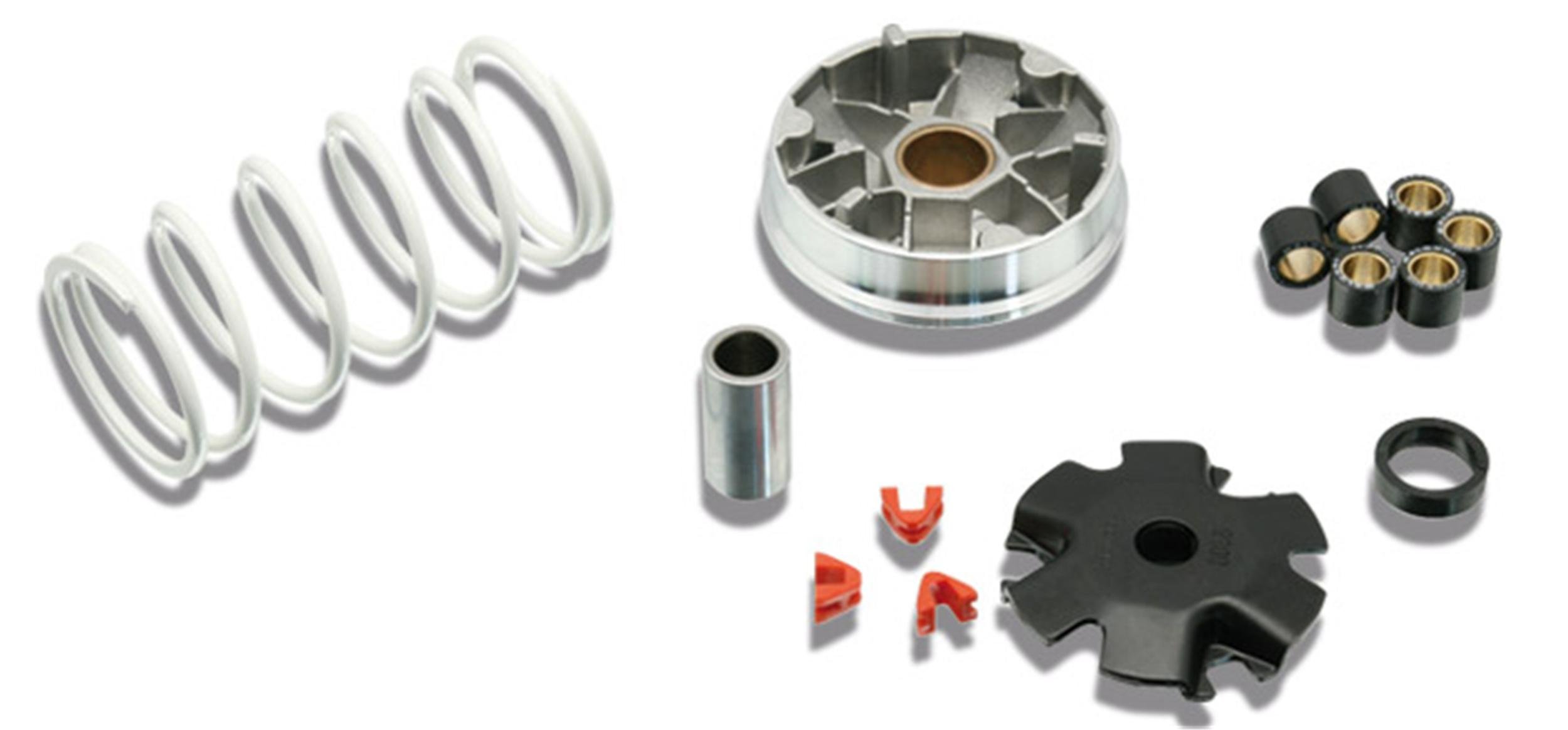 MALOSSI Variator Multivar 2000, für Peugeot 50 Speedfight 3 /Tweet/SYM 50 Symphony, 4T AC/LC 16x13mm, 6 Rollen, 6,0g,