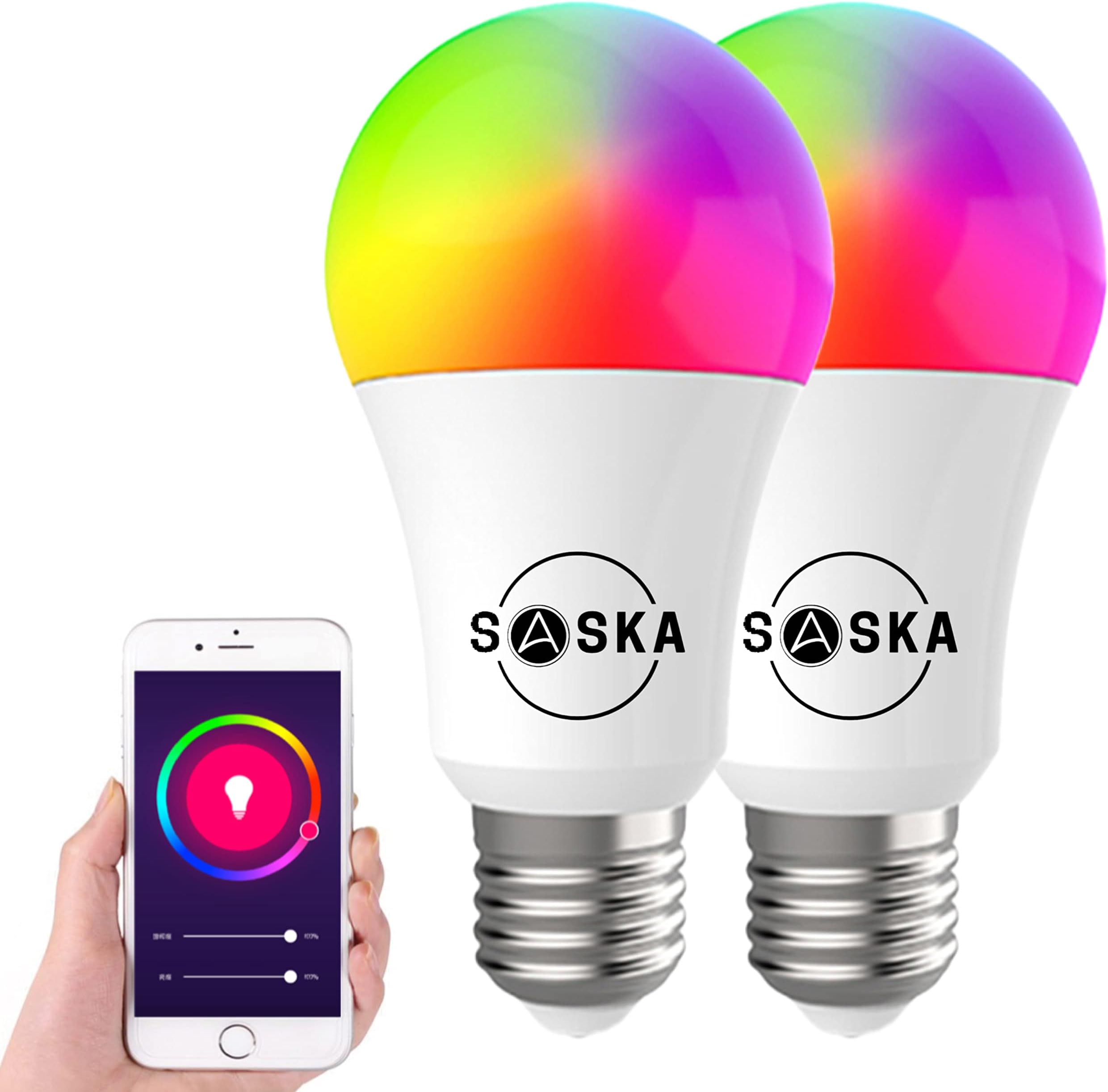 Smart Wi-Fi LED Bulb E27 | RGB 16 million Colors Smart Lighting | Voice Control | Dimmable | Smart Life App | No Hub Required (2)