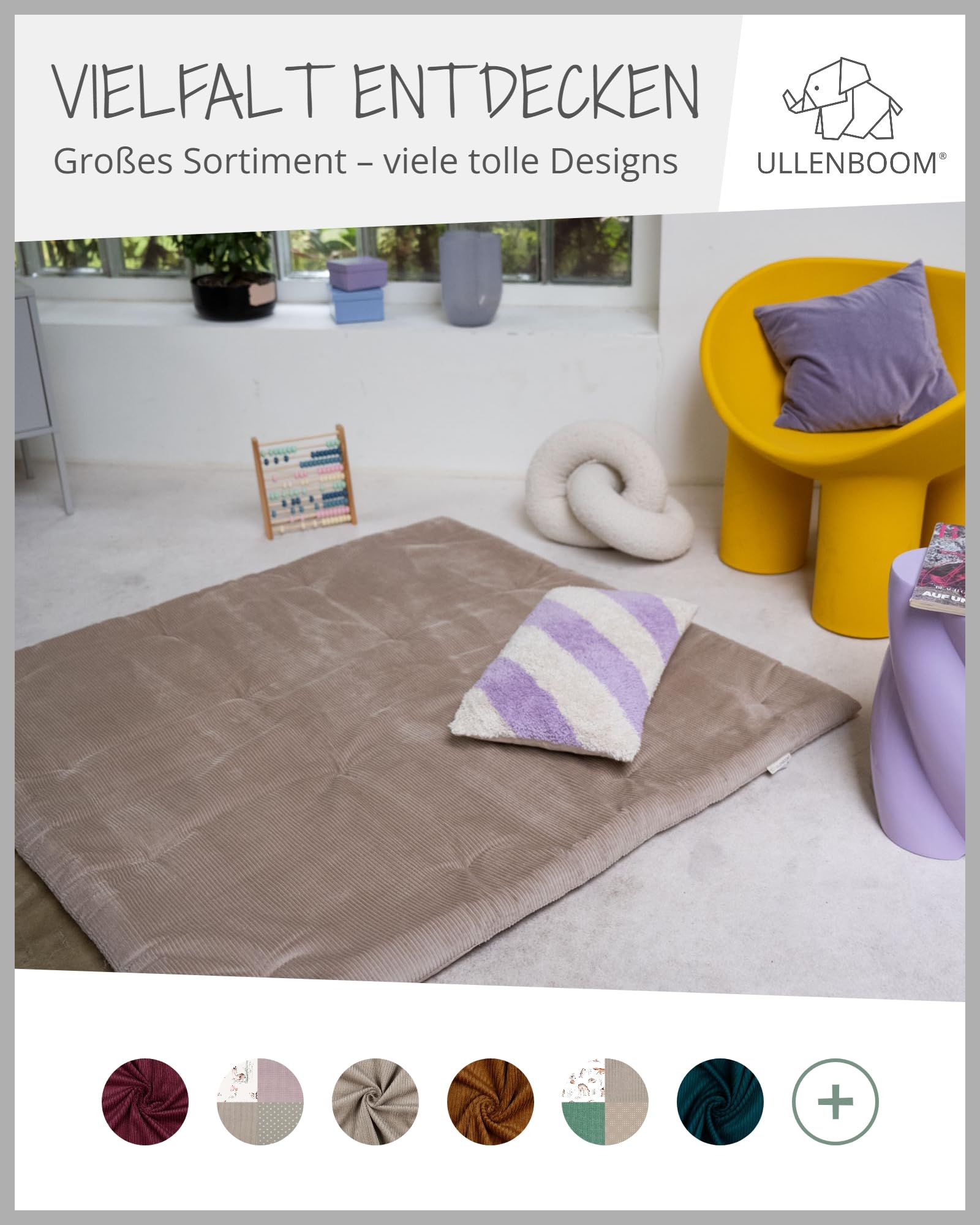 ULLENBOOM Windeltasche für unterwegs, Cord Sand, Made in EU - Wickeltasche für bis zu 3 Windeln, Feuchttücher & weiteres Zubehör, Ideal als Wickelorganiser für den Kinderwagen