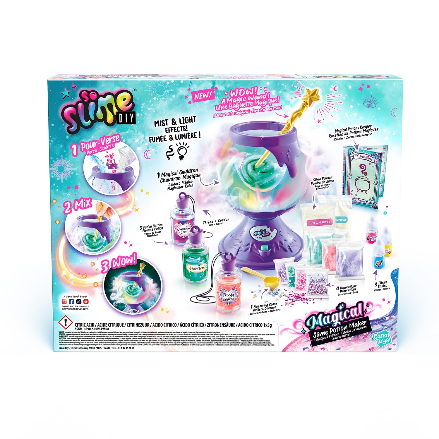 C Toys - So Slime – Die Zaubertränke für Kinder ab 6 Jahren – Geschenkidee für 10 personalisierte Slimes mit magischen Effekten – SSC 371