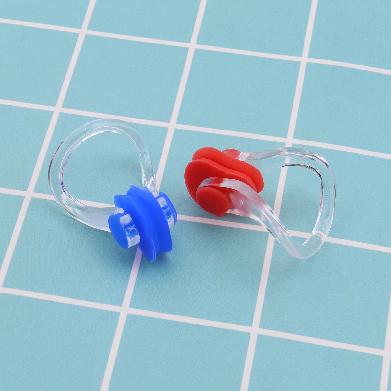 Seenelling Schwimm Nasenklammer 10er Set - Wasserdichtes Silikon Nasenclip