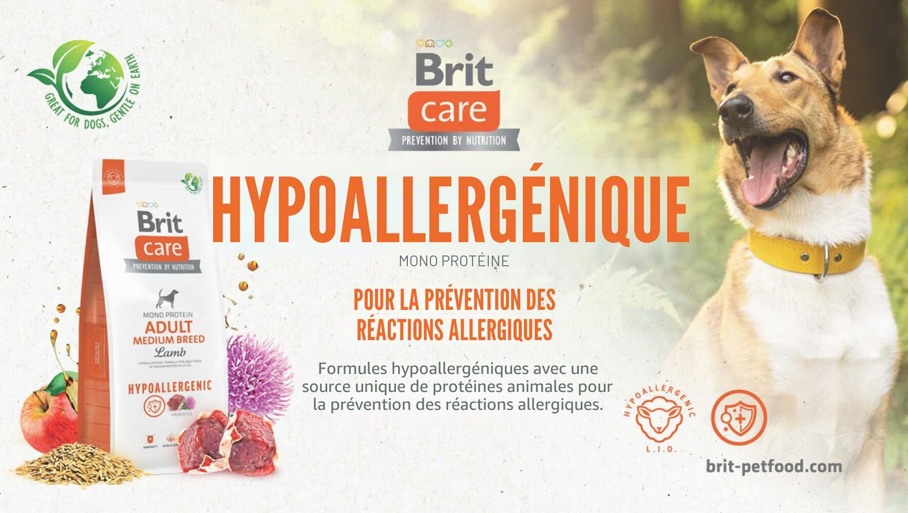 Brit Care Hypoallergenic Salmon & Herring pour Chien Adulte Nourriture sèche pour Chien 12 kg