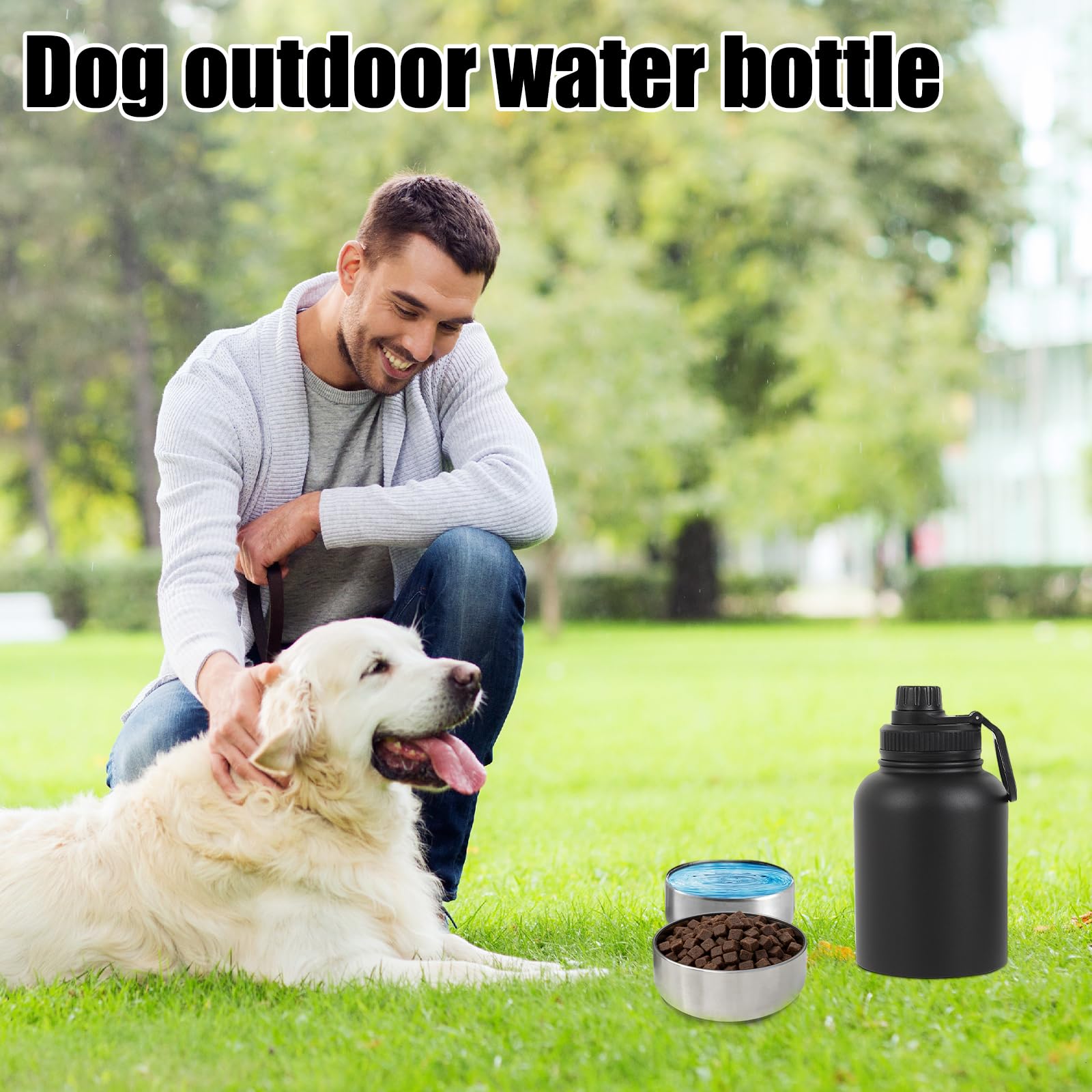 Borraccia da 950 ml, per cani, in viaggio, per cani e gatti