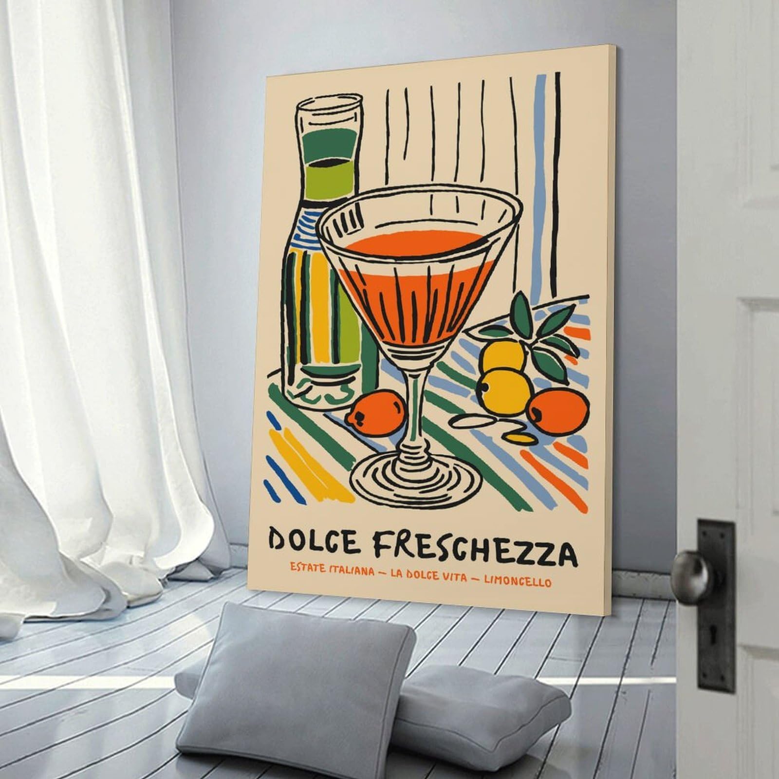 Junmoney Dolce Freschezza Still Life Canvas Wall Picture, 24x36inch(60x90cm), for Flats, Guest Rooms Or Compact Rooms, An Easy Choice for New Home Styling