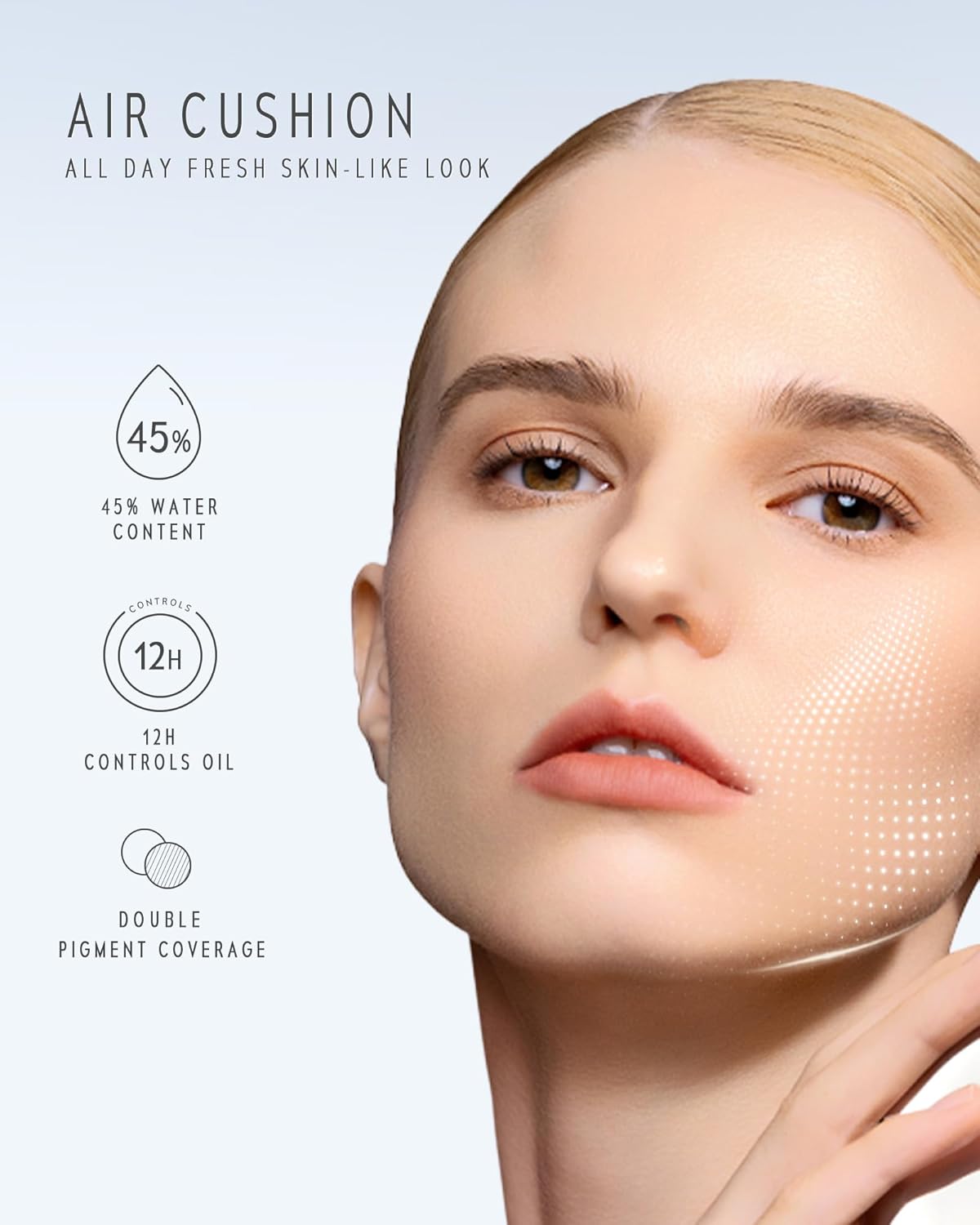 Timeless Lumina Matte Cover Cushion Foundation -01 Creme, Full Coverage Air Cushion, Lightweight & Natural Flawless Matte Finish, 12H Oil Control, Long-Lasting, Waterproof, Sweatproof - Image 6