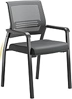Vista 1 de VINGLI Modernas sillas apilables de gran tamaño para sala de espera de 350 libras; diseño ergonómico para oficina, invitados, sala de conferencias