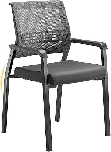 VINGLI Modernas sillas apilables de gran tamaño para sala de espera de 350 libras diseño ergonómico para oficina, invitados, sala de conferencias,