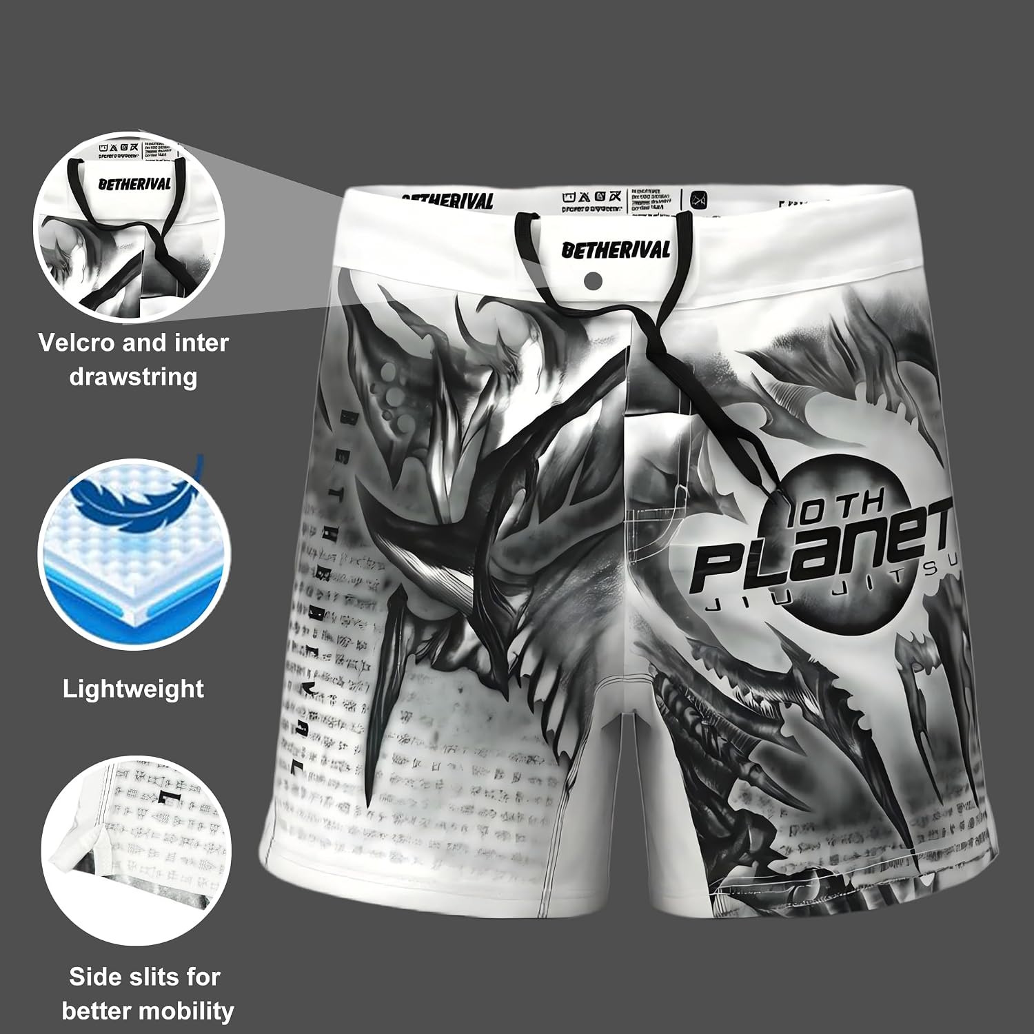 Men‘s MMA Shorts Boxing Trunks for BJJ, Muay Thai, Grappling Martial Arts