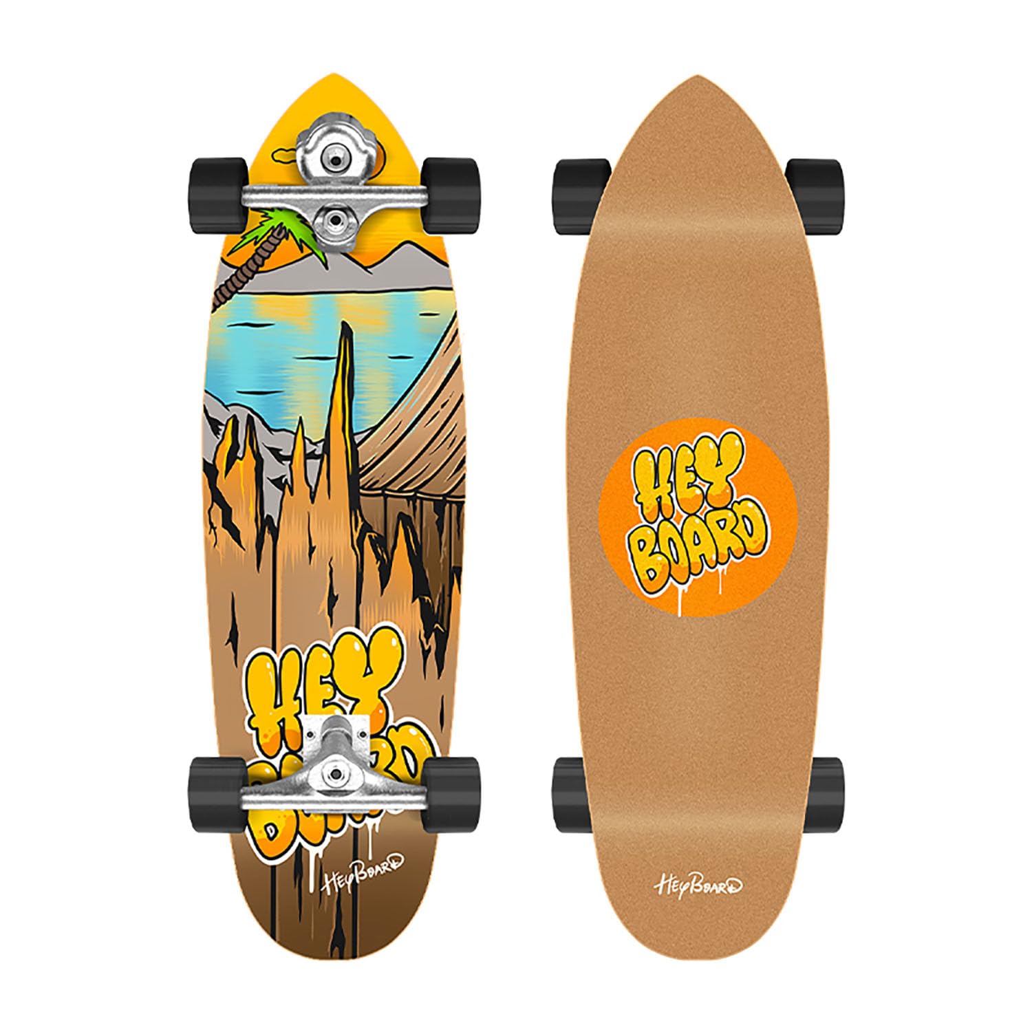 Surfskate Carver Skateboard complet en bois d'érable 81 x 25 cm Roulements à billes ABEC-11 Pour joueurs avancés