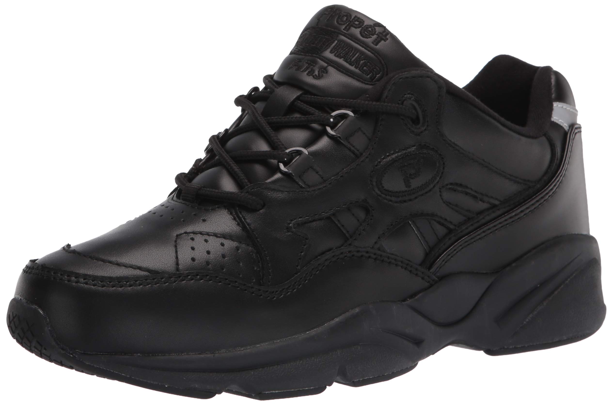 Propét Womens Stana Medical Service Shoe, Black, 6 XX-Wide