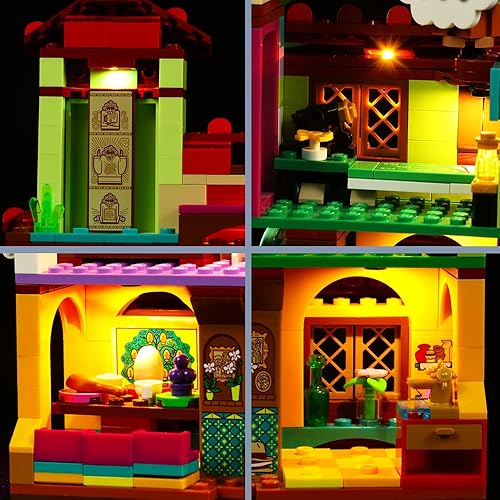 Miniatura 5 de BrickBling Luz LED compatible con Lego Encanto House 43202 Kit de construcción, iluminación Encanto House, un gran complemento compatible con Lego