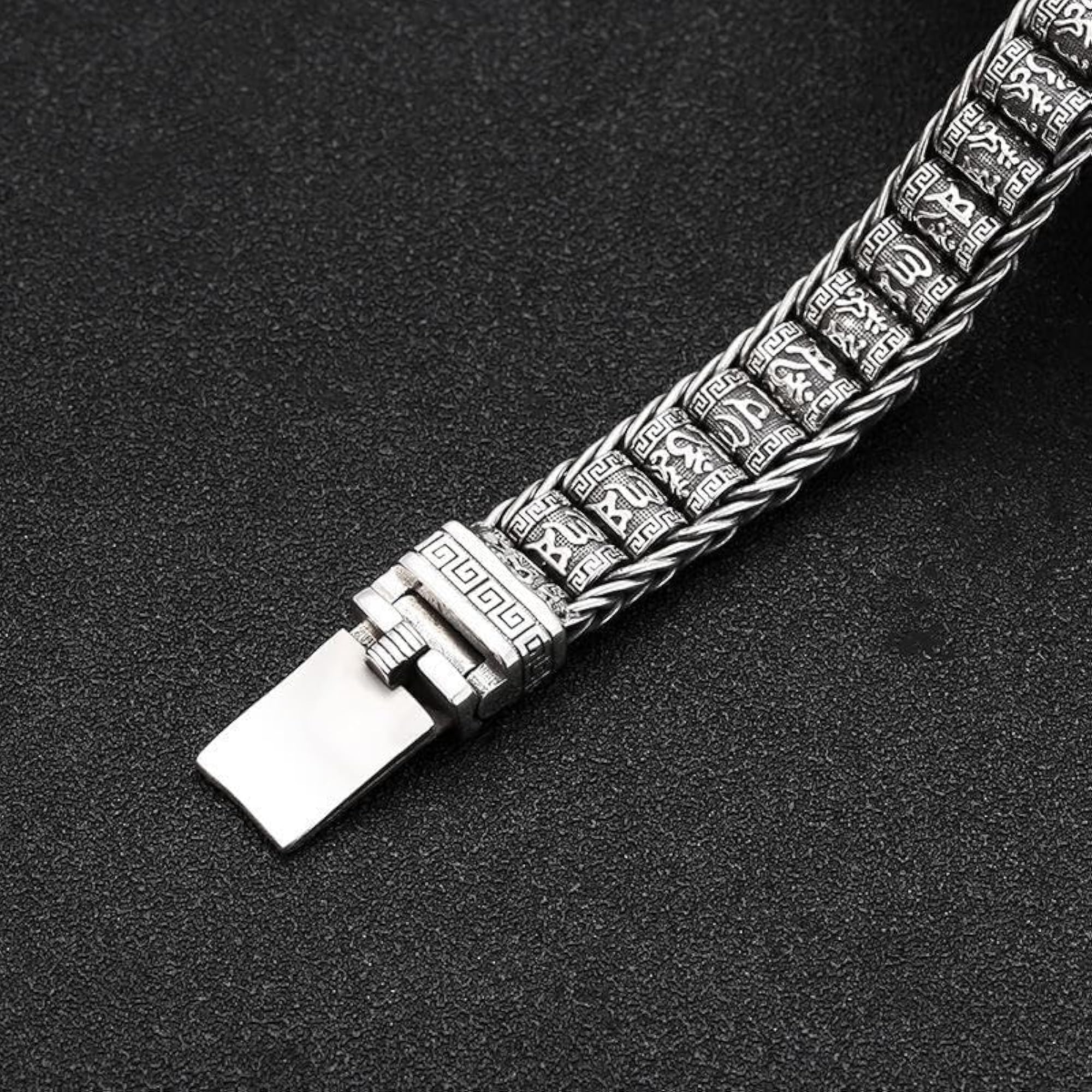 SIX SIGN MANTRA LINK Pure Alloy Bracelet for Men & Boys