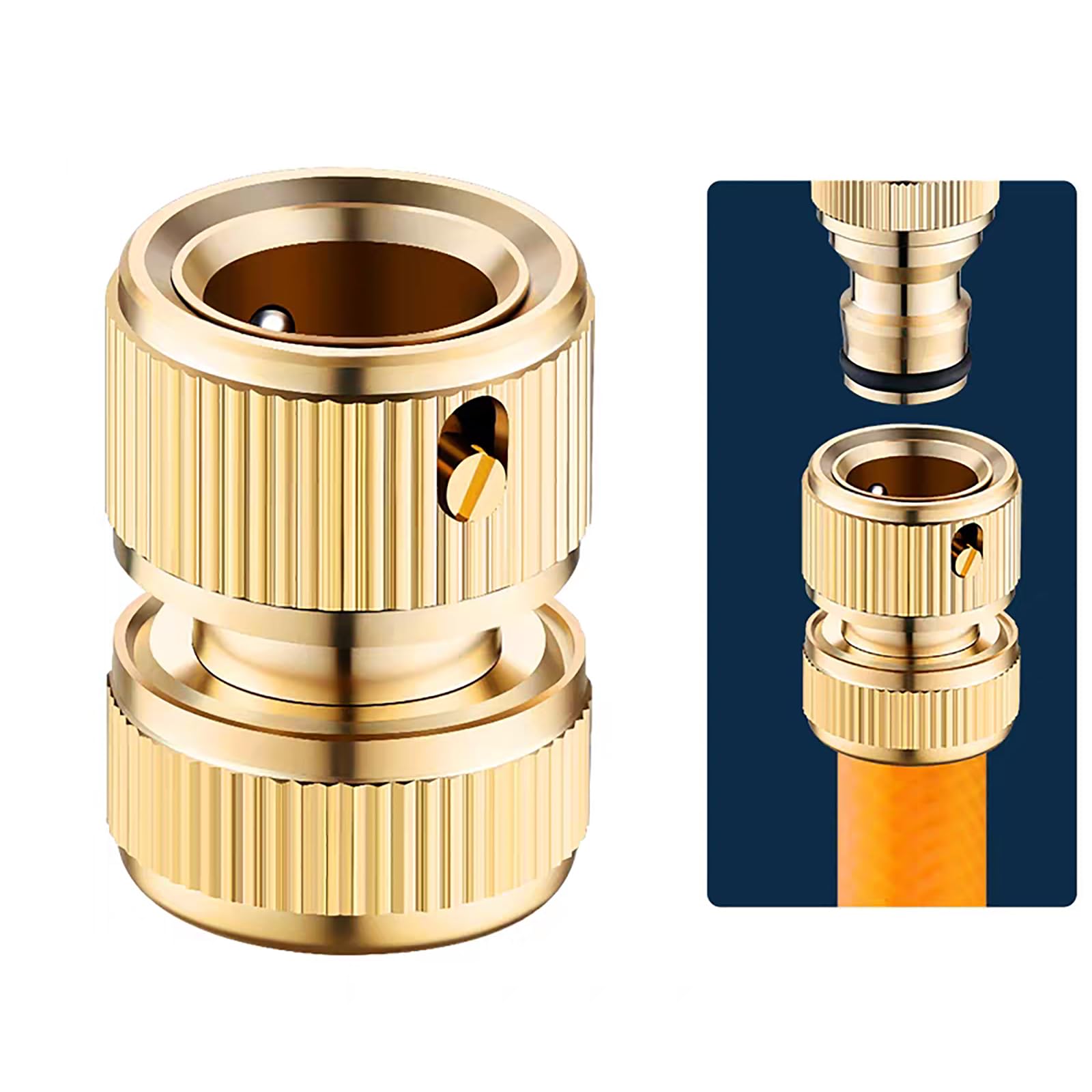 YUISI Tap Connectors - 2-in-1 Garden Hose Quick Connectors -3