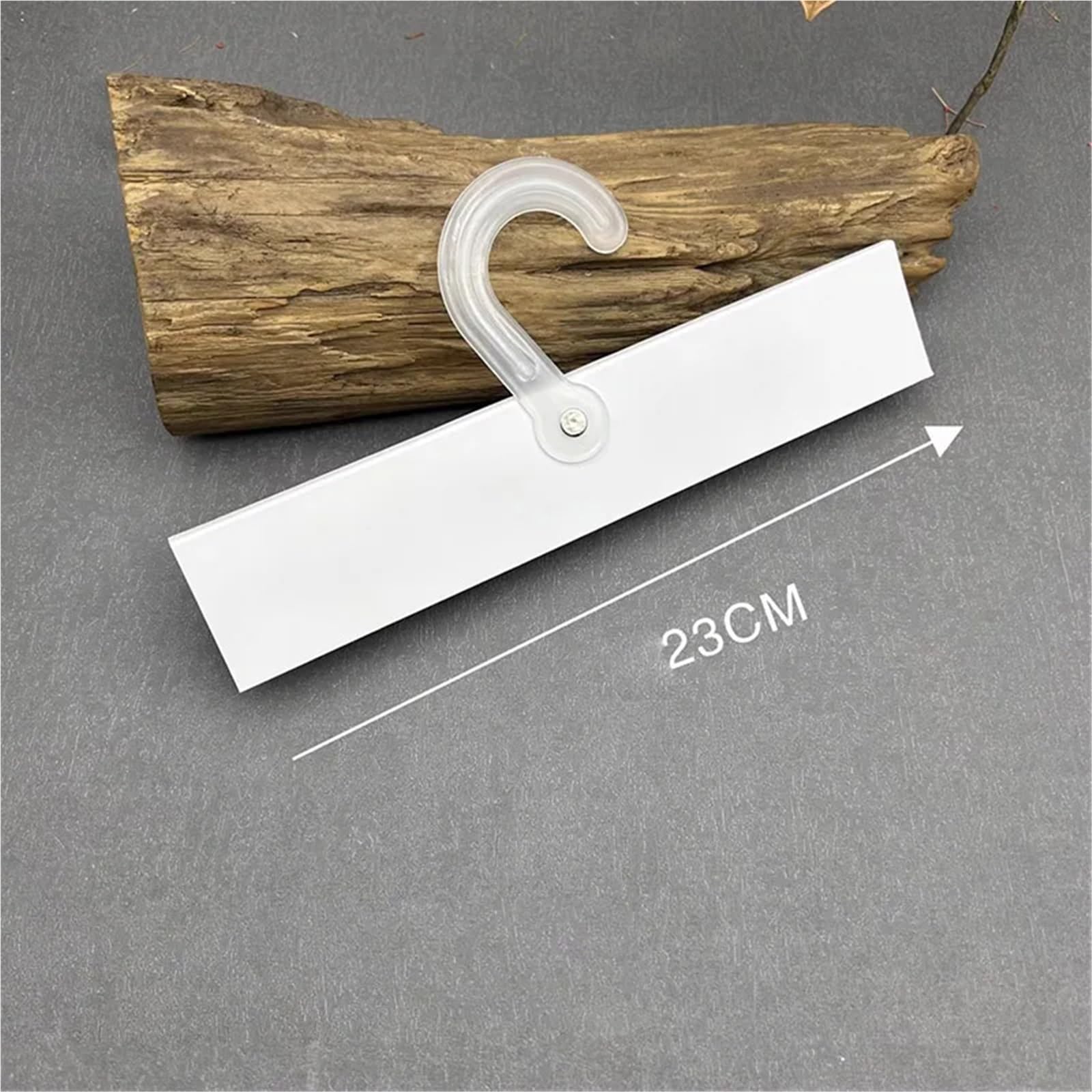 40 Stück Papiermuster-Header-Aufhänger, Probentextilien, hängender Display-Halter, Stoff, weißer Kunststoffhaken, Lederproduktstoff(23cm)