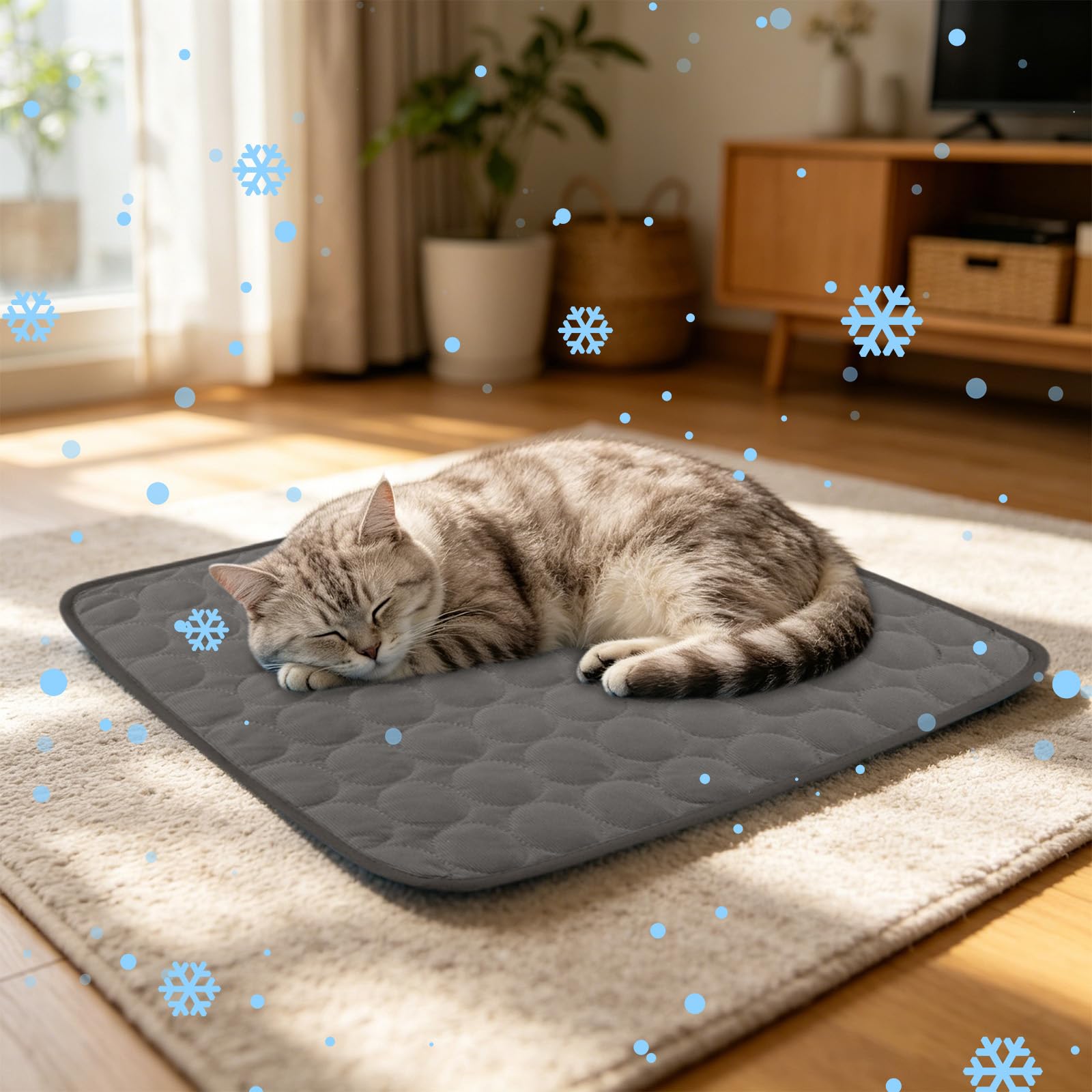 Alfombrilla de refrigeración para mascotas, lavable, transpirable, para perros y gatos, ideal para comodidad en interiores durante el calor del verano