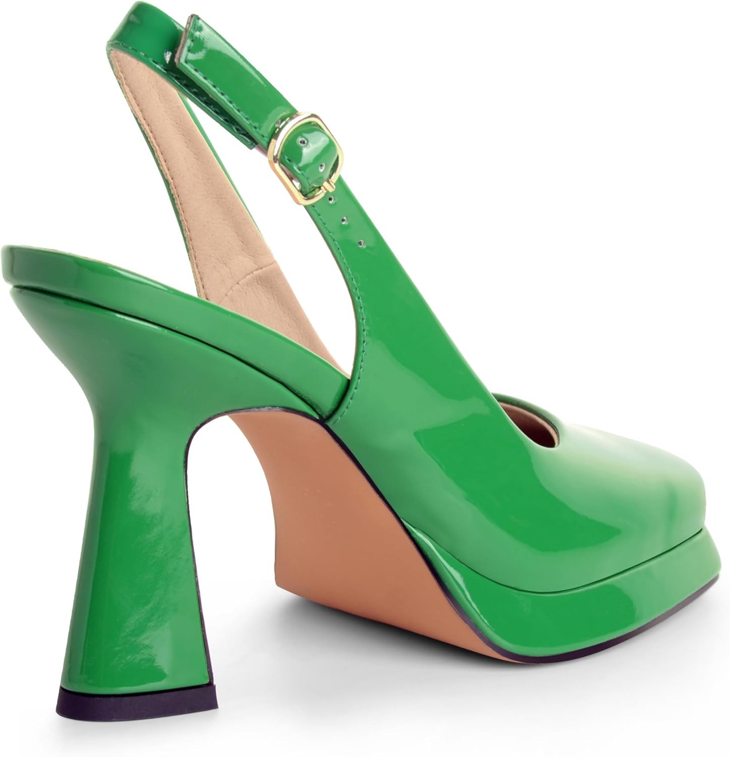 High Heels for Women Slingback Square Toe Pumps Shoes Closed Toe Heels Mary Jane Fashion Dressy Platform Heeled Sandals