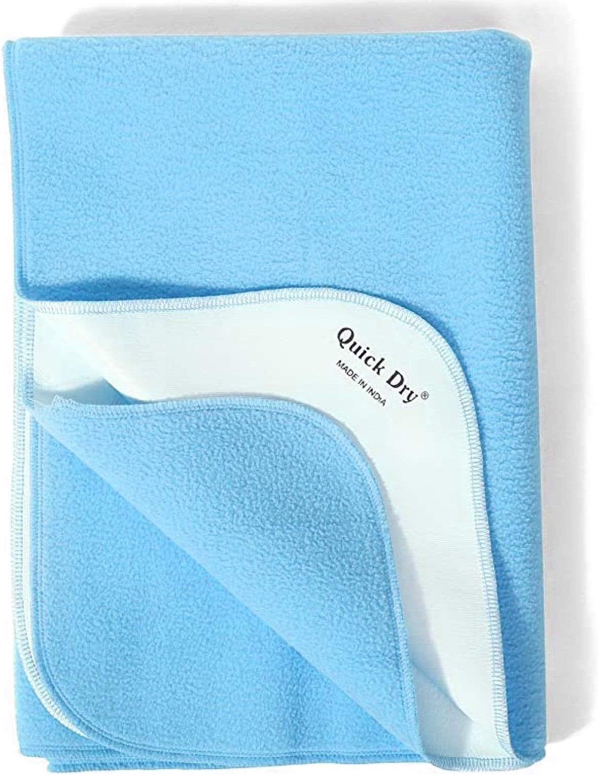 FRATELLI Quick Dry Safety Stitched Bed Protector, XL-4.5ft x 6.5ft(Blue)