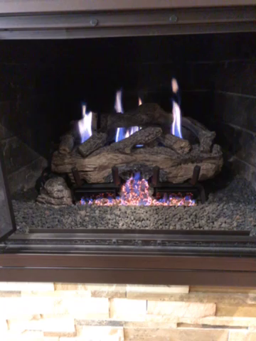 Amazon.com: Peterson Real Fyre 24-inch Charred Aged Split Oak Log Set With  Vent-free Natural Gas Ansi Certified G10 Burner - Electronic Non-standing  Pilot And Variable Flame Remote : Home u0026 Kitchen