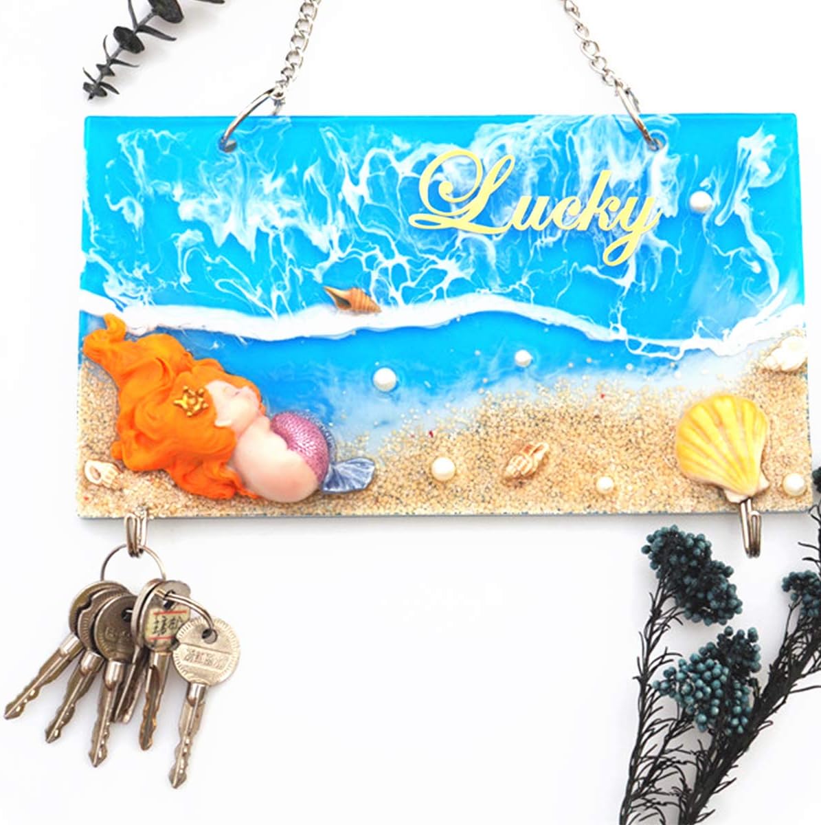 iSuperb 3PCS Silicone Molds for Resin Rectangle Doorplate Epoxy Crystal Mold DIY Tablet Pendant Door Hanging Welcome Sign Plates, Road Street Sign Making Model (Rectangle)