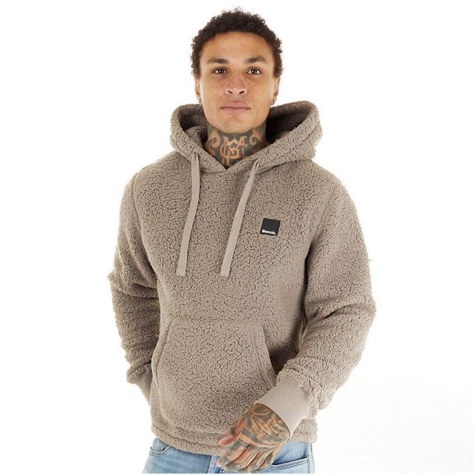Bench Men's Stone Jerry Borg Pullover Teddy Bear Fleece Hoodie - Xl