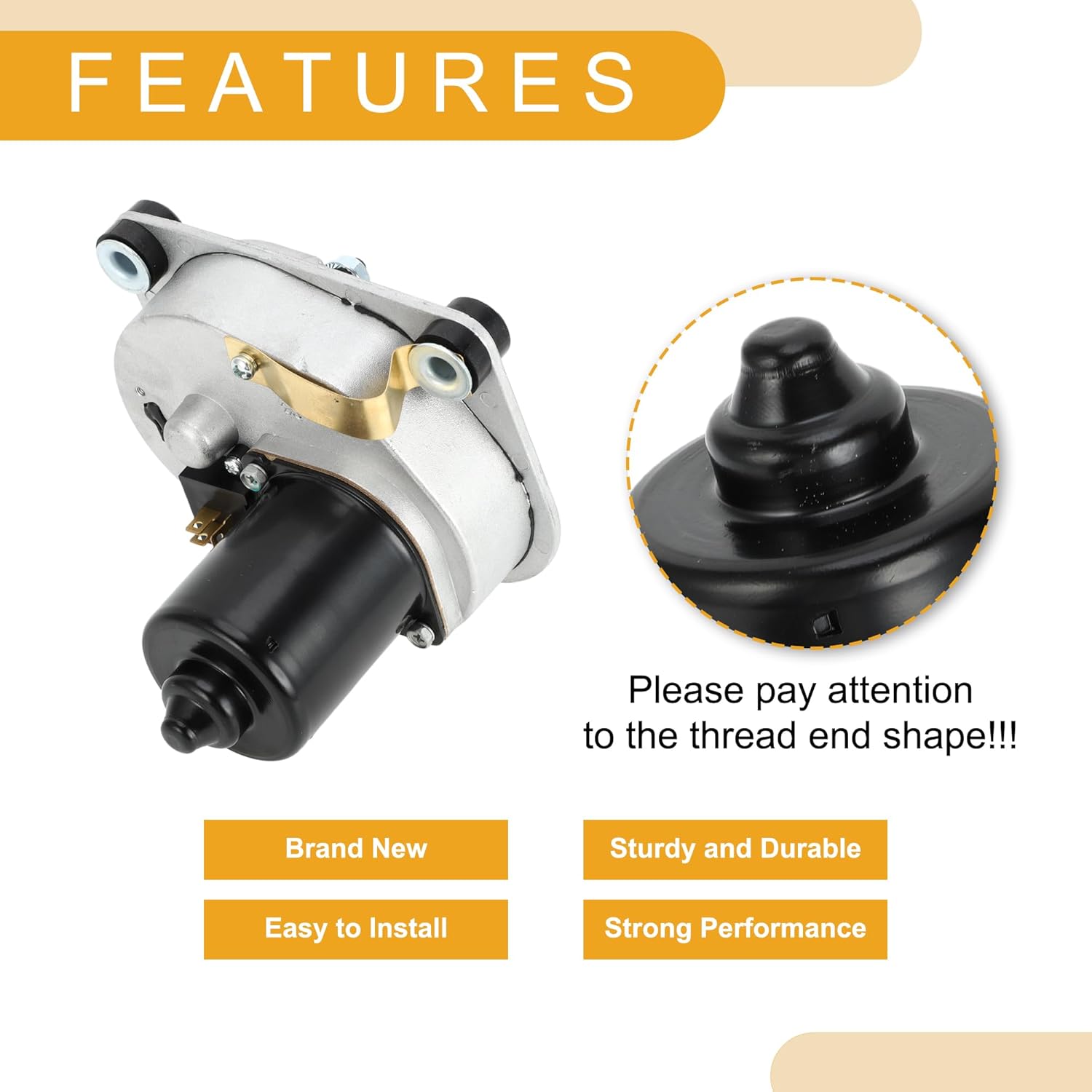 Windshield Wiper Motor No.2770090/2822252 Car Front Windscreen Wiper Motor Replacement for Dodge D100 D200 D300 W100 W200 W300 Pickup 1969-1971 for Dodge Charger 1968-1970 4 Pin