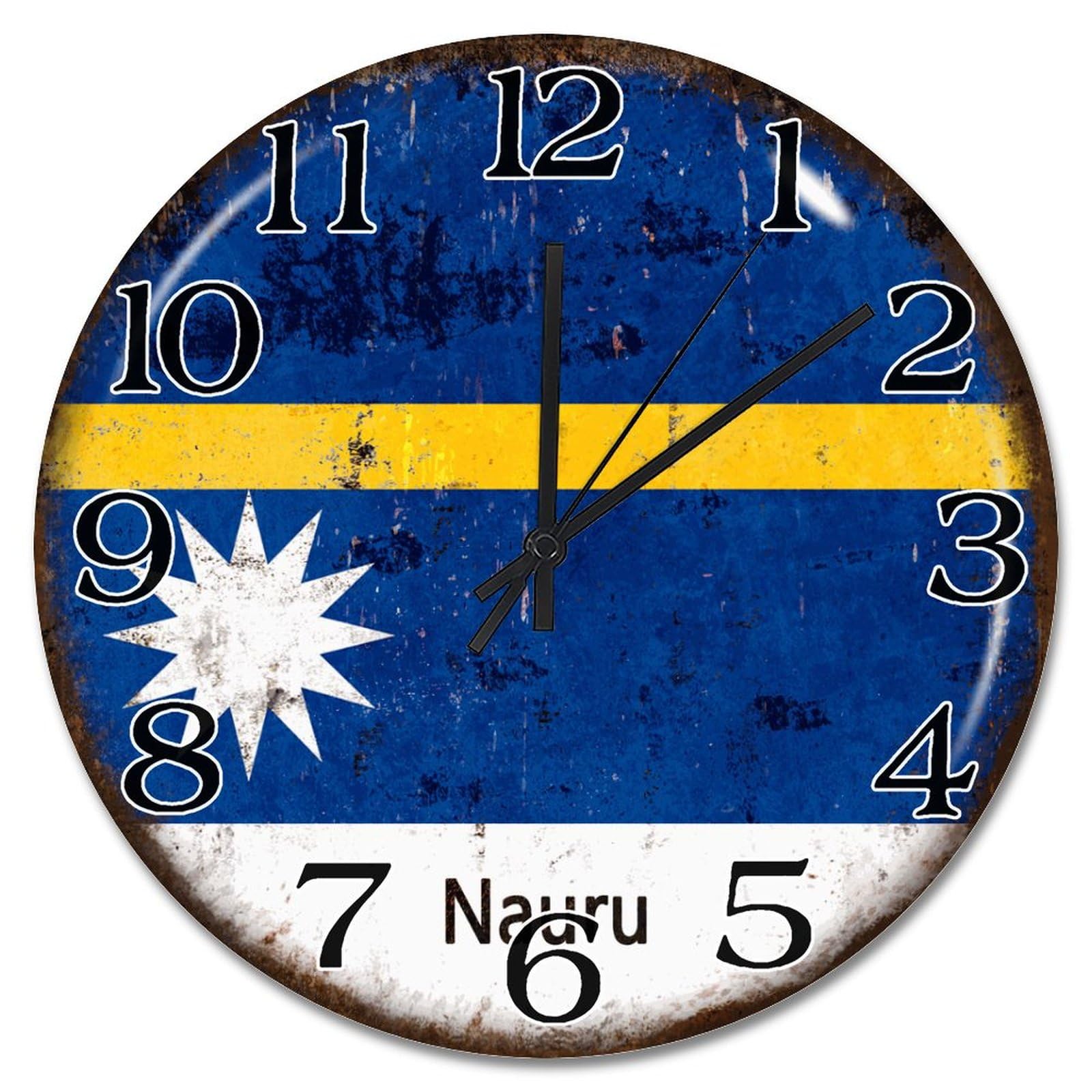 Horloge murale Nauru silencieuse pour supprimer le bruit nocturne