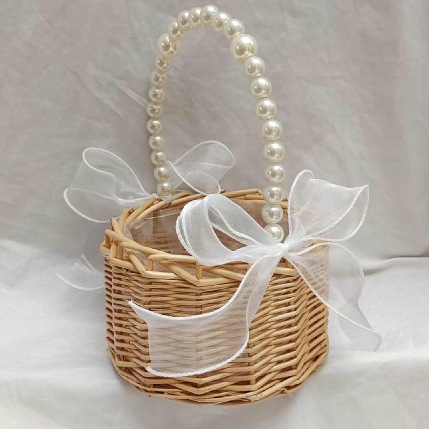 2 Pièces Corbeilles En Osier Avec Anse, Panier Mariage, Panier Avec Anse, Panier Osier, Petit Panier Osier Mariage, Panier En Osier Avec Anse, Pour Mariage, Décoration, Fruits