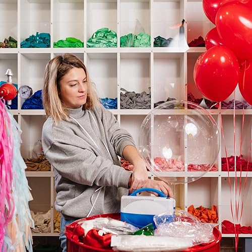 Miniatura 7 de Jexine 100 globos Bobo de 24 pulgadas, globos de burbujas transparentes para decoración de bodas, fiestas de cumpleaños