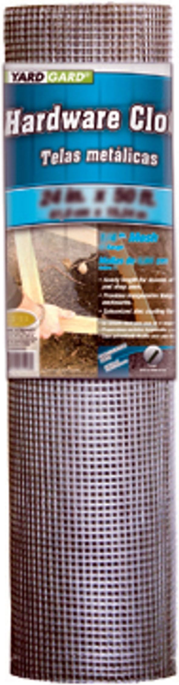 YardGard Hardware Cloth 1/2 Inch Mesh 24 Inch X 100 Foot 19 Gauge Galvanized Steel Wire Fence Ideal for Garden Fence, Cage Fence, Chicken Wire Fencing, Rabbit Fencing, Arts and Crafts, and Yard Fence