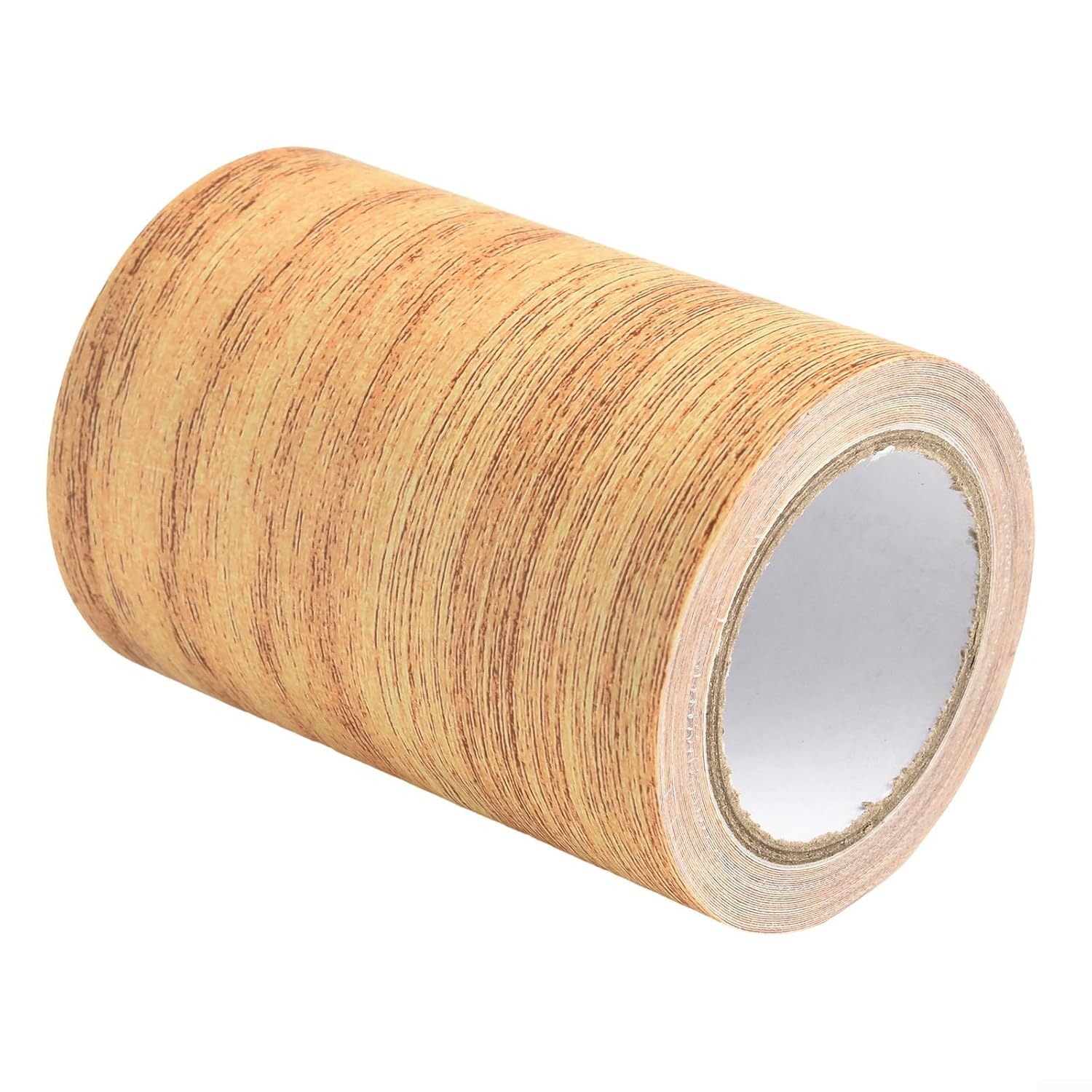 Self- Wood Grain Repair Tape Floors & Furniture, 8 cm x 4.57 m, PE + Gauze, Apply, Wear-Resistant, Cut to Size, Home Improvement, Compatible with Skirting Boards, Doors, (B)