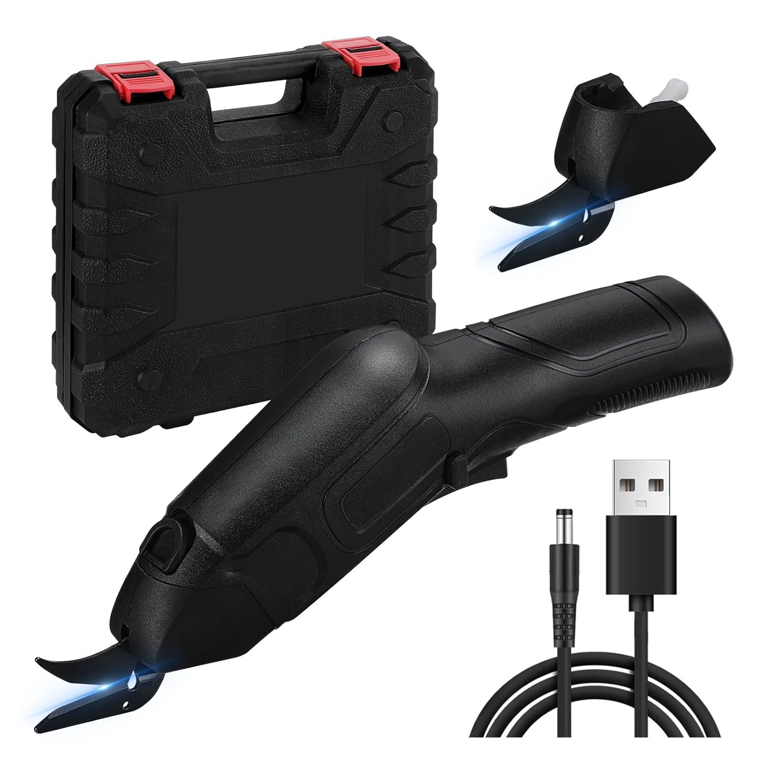 Cordless Electric Scissors Kannino Electric Box Cutter with 2 Blades Rechargeable Electric