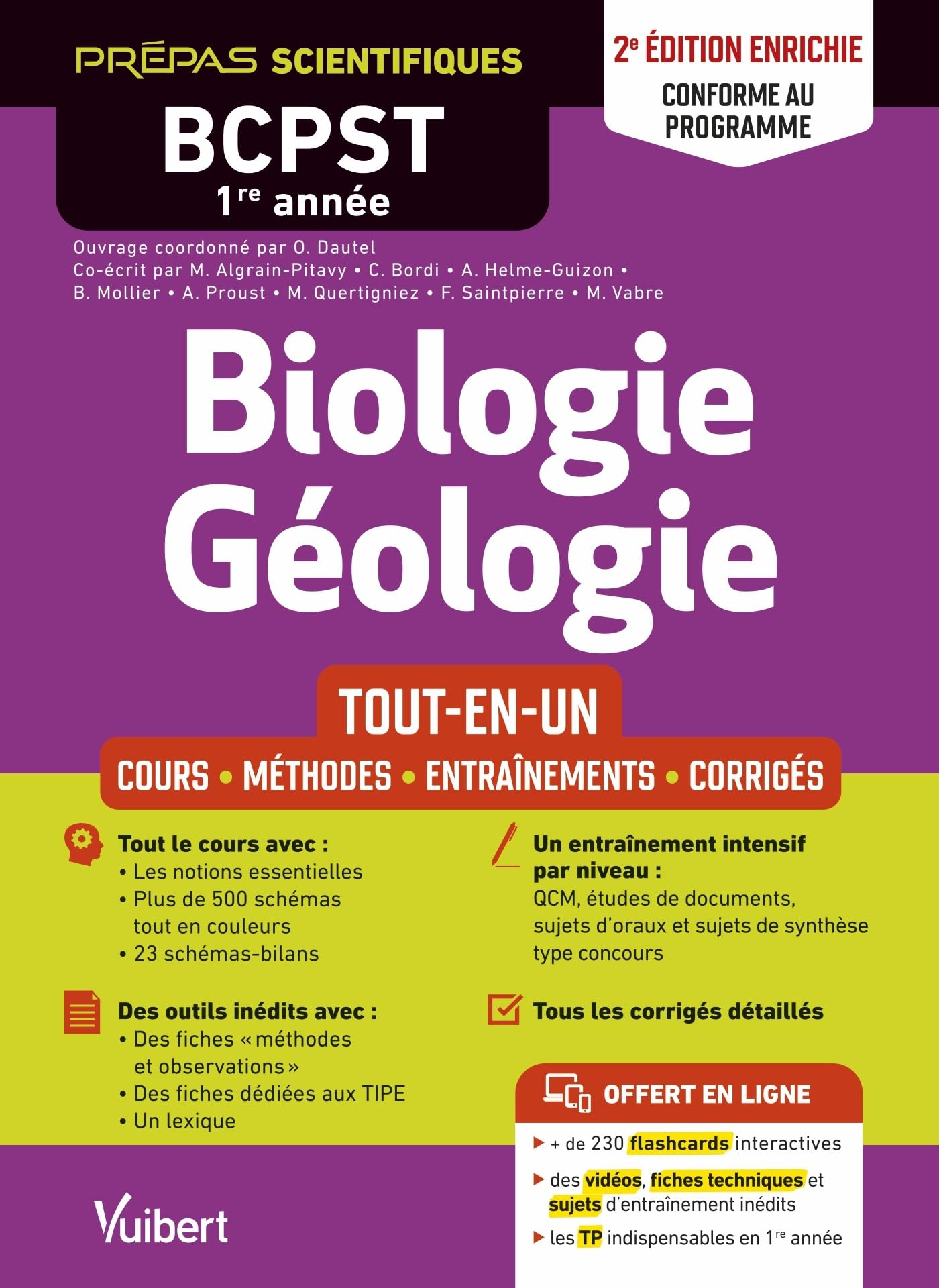 Biologie-Géologie BCPST 1re année - 2e édition conforme au nouveau programme: Cours - Schéma-bilan - Méthodes détaillées - Exercices corrigés - Tous les TP en ligne